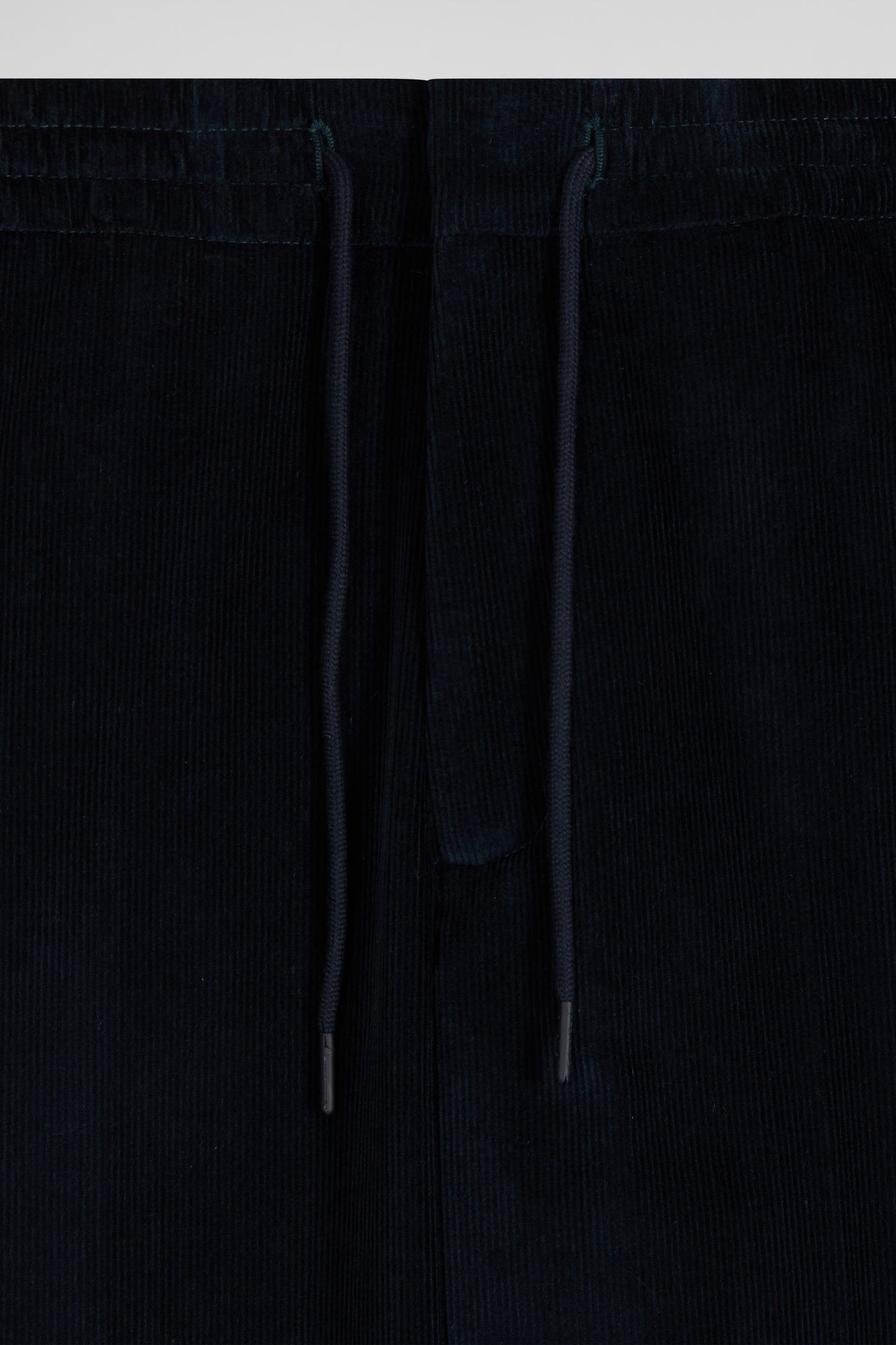 Modern navy blue elastic waist corduroy trousers