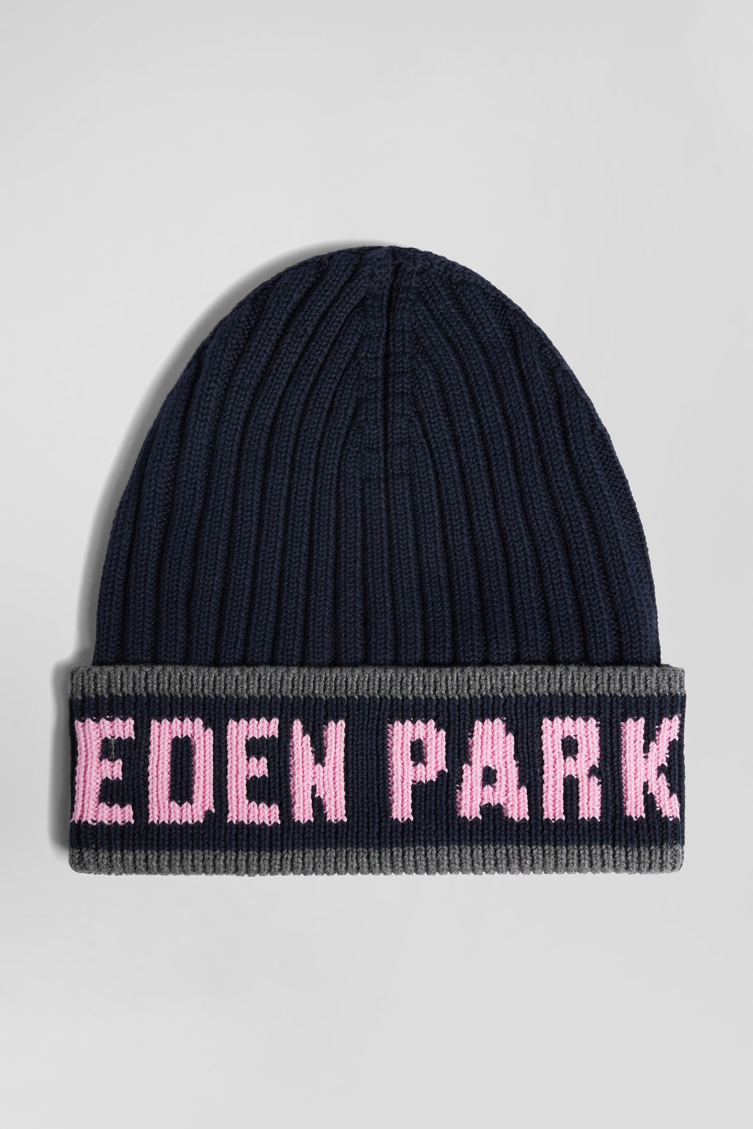 Navy blue cotton EDEN PARK jacquard beanie