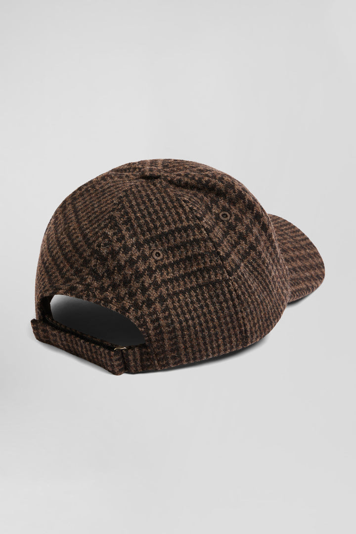 Casquette en laine mélangée marron