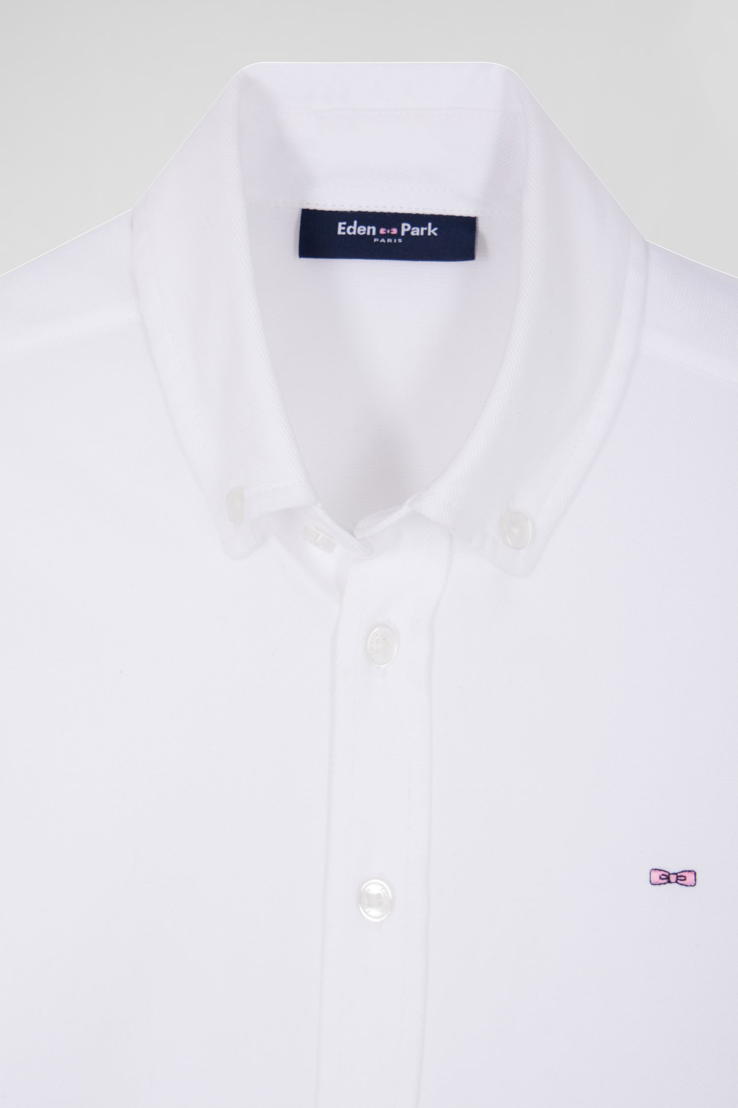 Regular white oxford cotton shirt