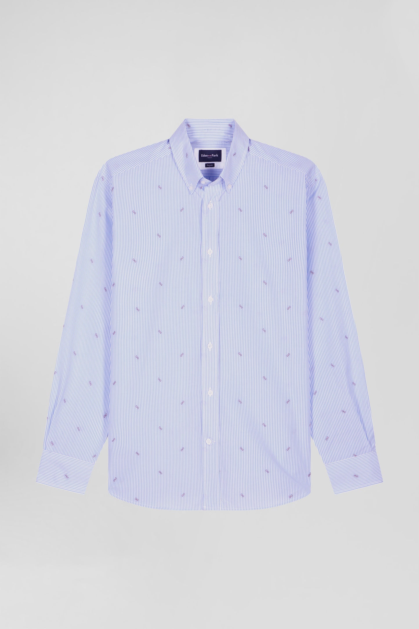 Regular sky blue cotton shirt