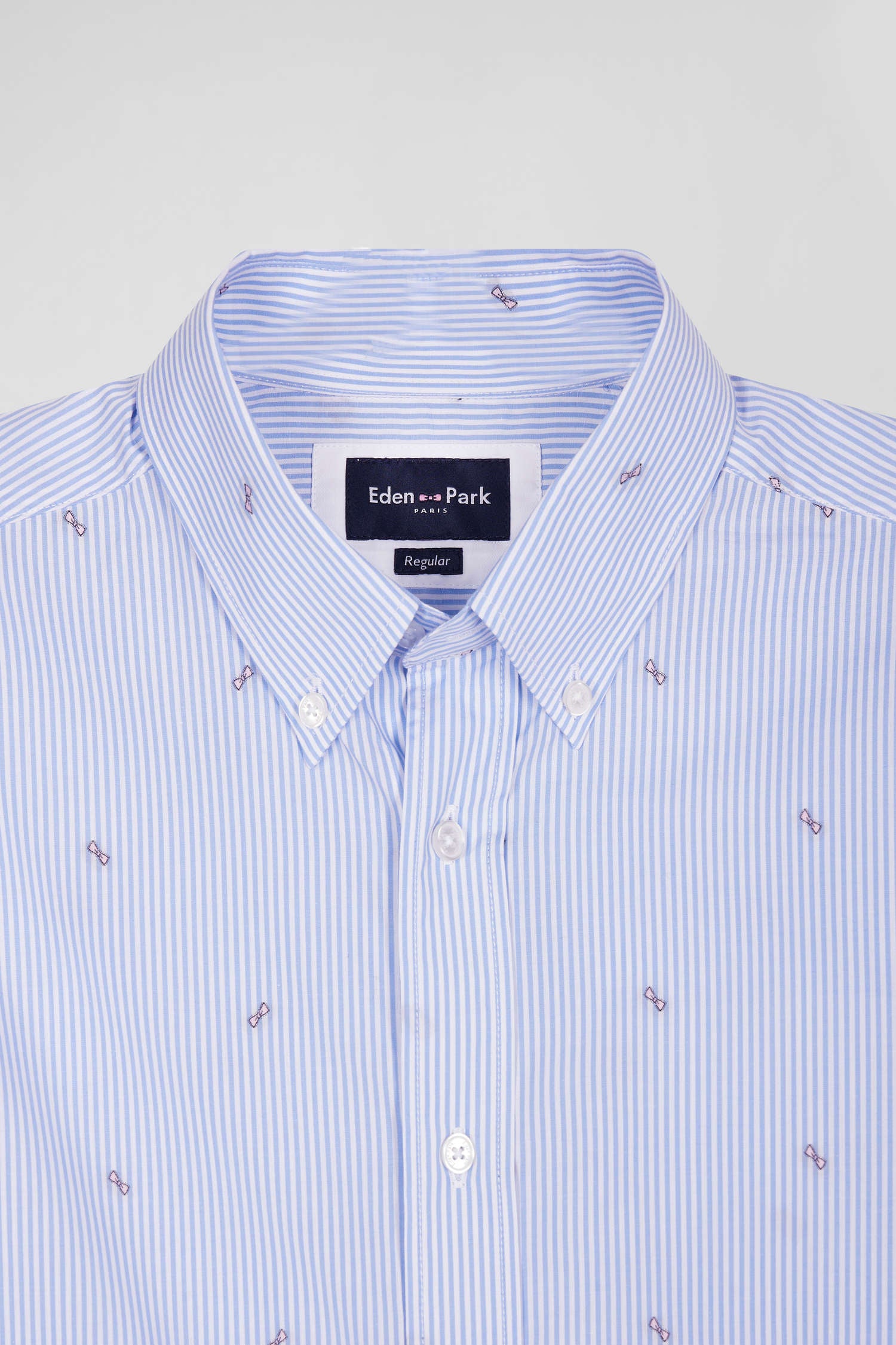 Regular sky blue cotton shirt