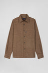 Brown mixed cotton shirt