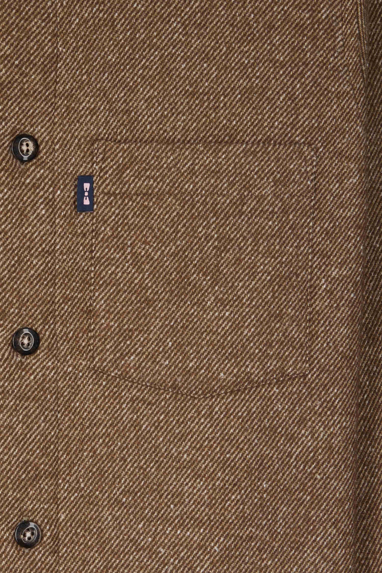 Brown mixed cotton shirt