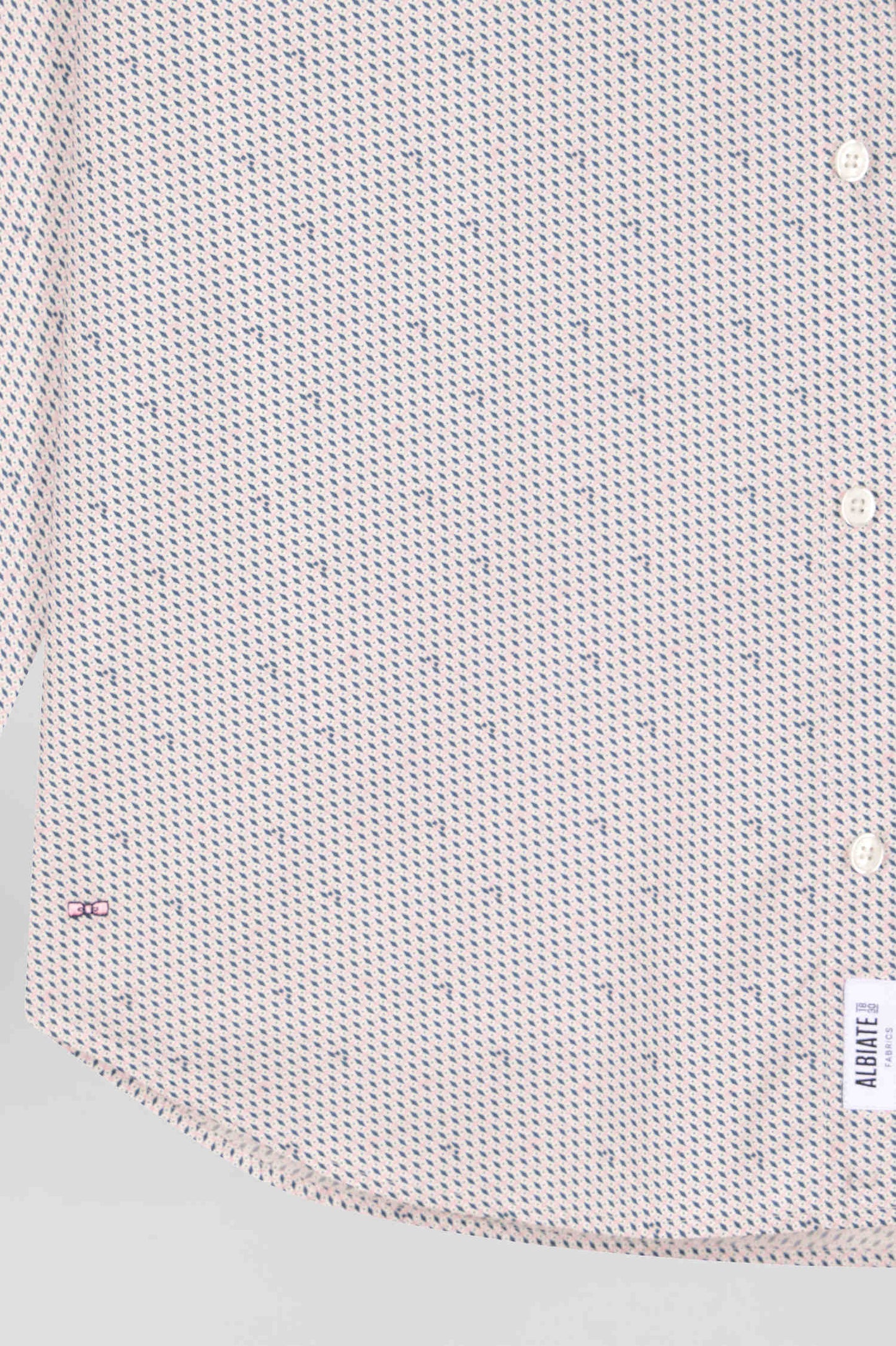 Slim pink microprint cotton shirt