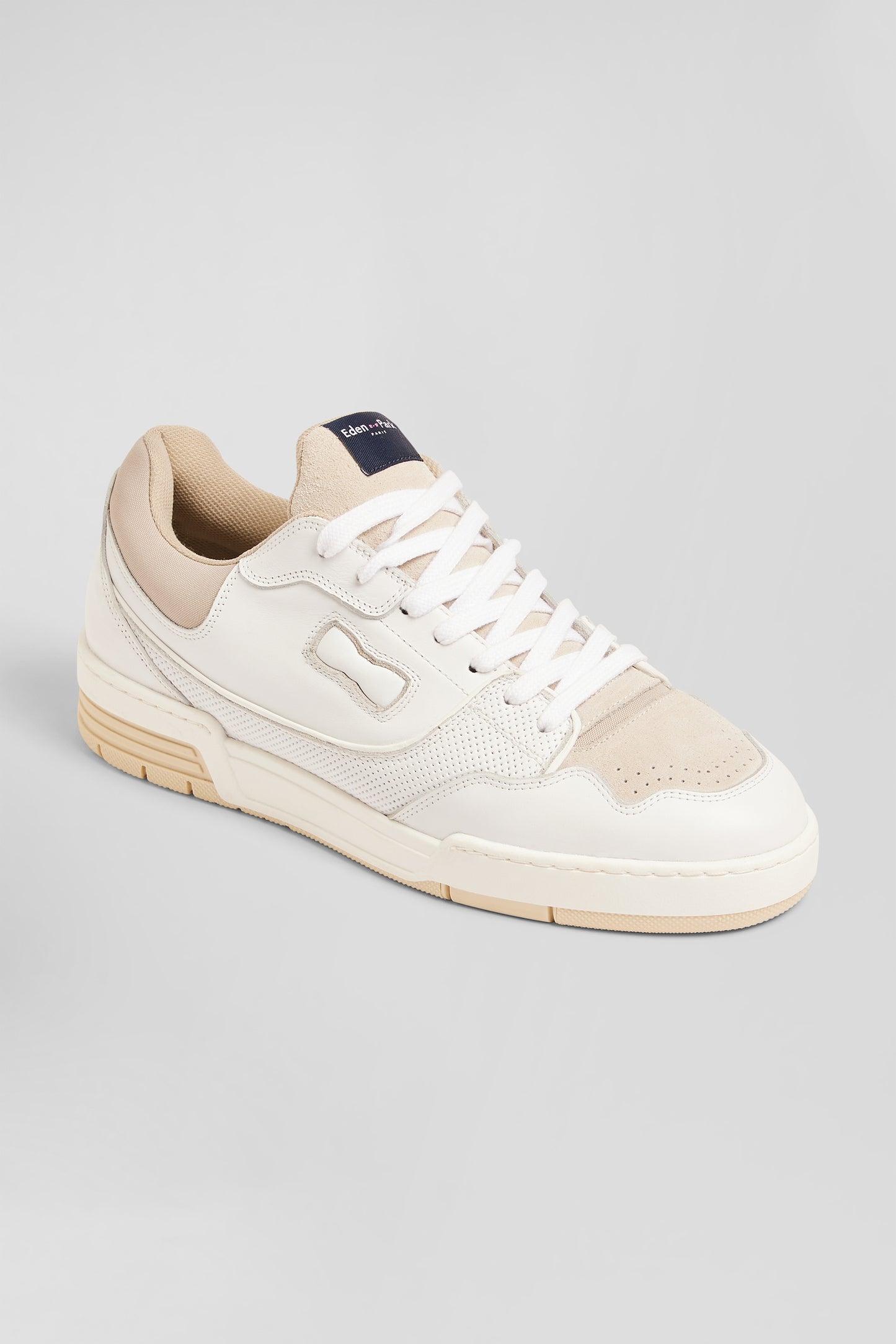 EP10 beige and white leather sneakers