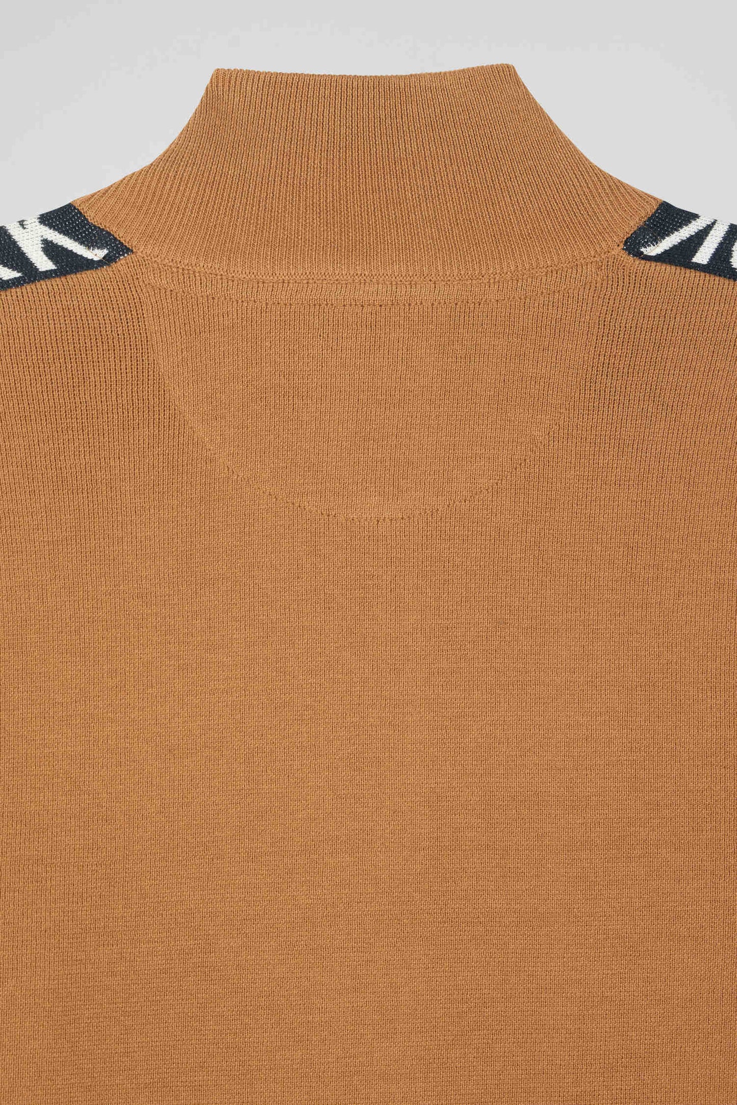 Cardigan zippé en coton milano camel coupe Regular