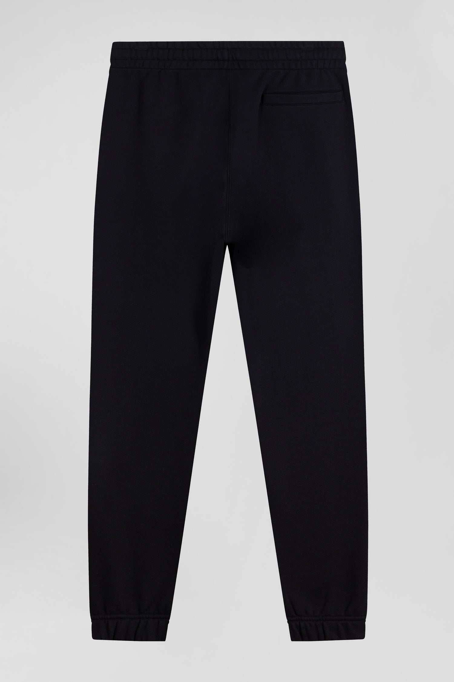 Regular black brushed fleece jogging bottoms