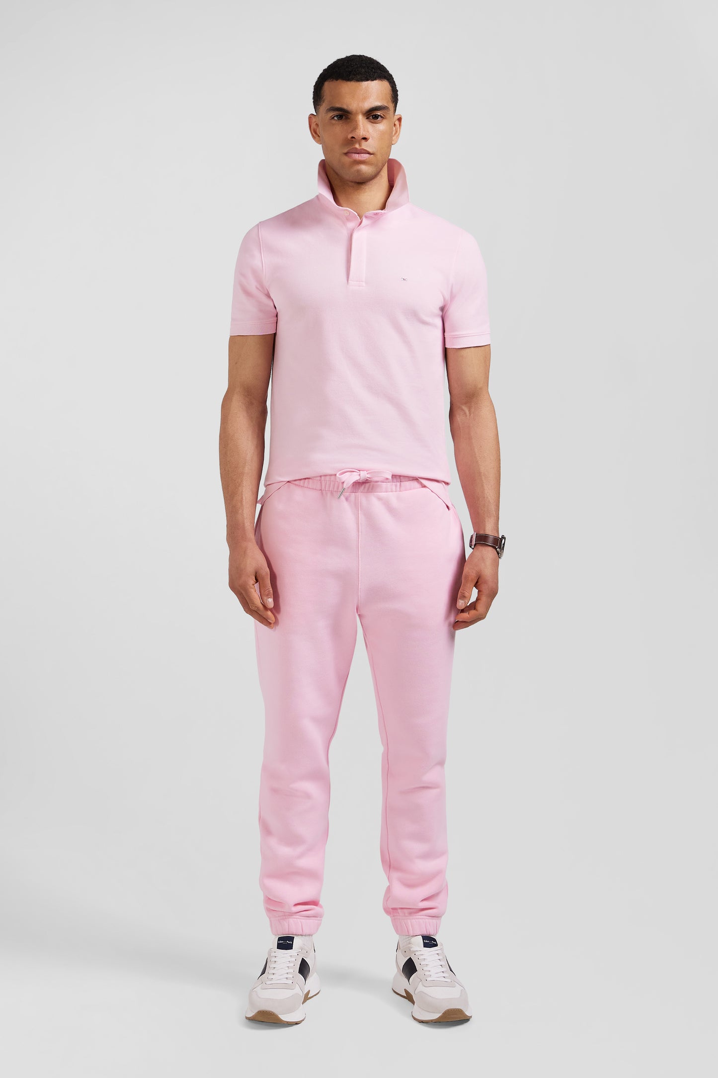 Regular pink brushed fleece jogging bottoms