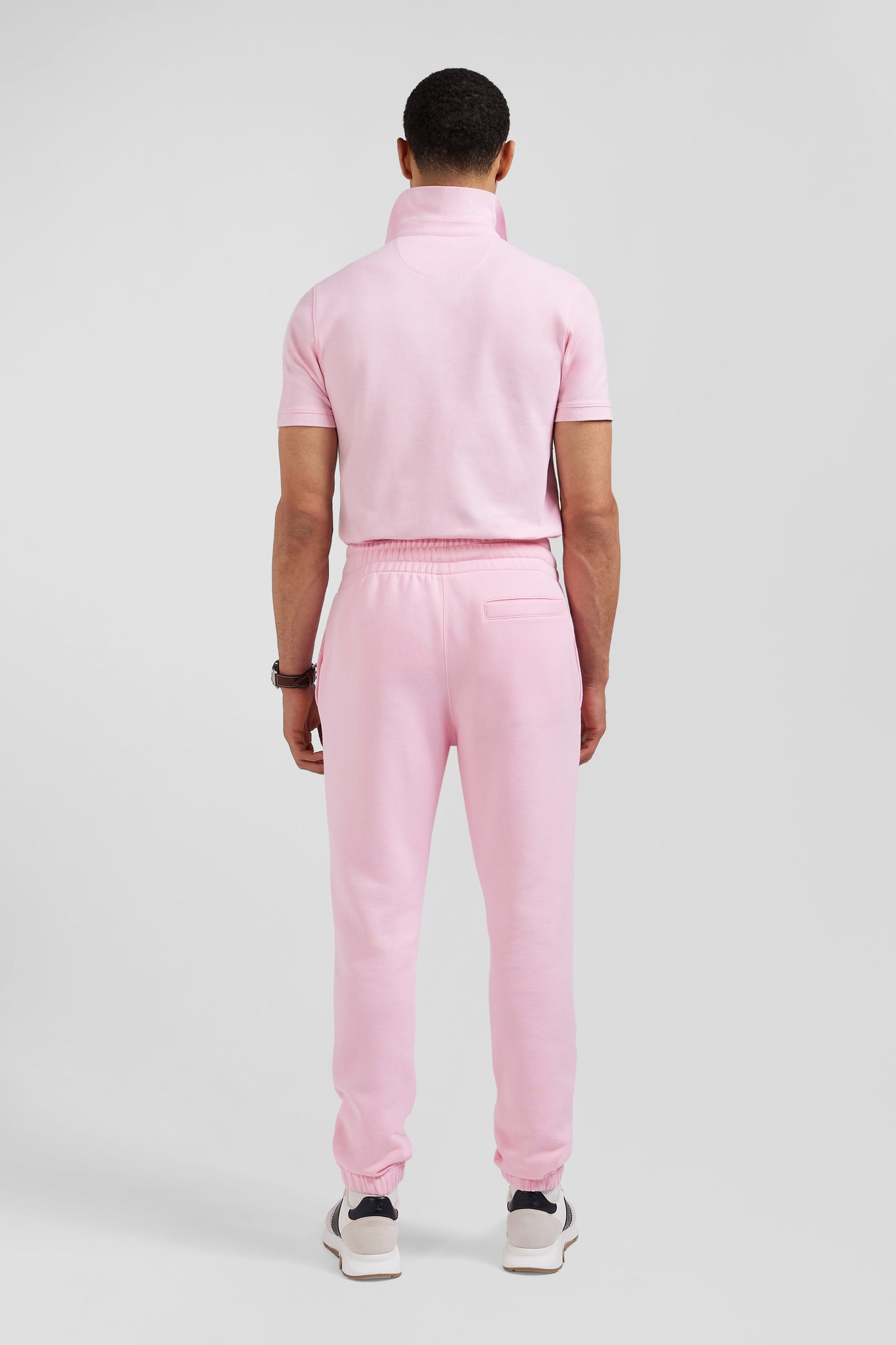 Regular pink brushed fleece jogging bottoms