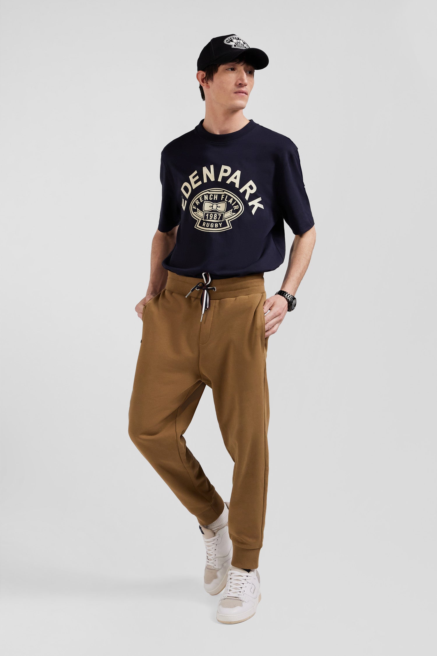 Relax camel brushed fleece jogging bottoms