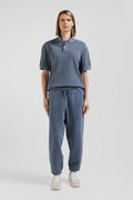 Relax unisex grey brushed cotton fleece jogging bottoms