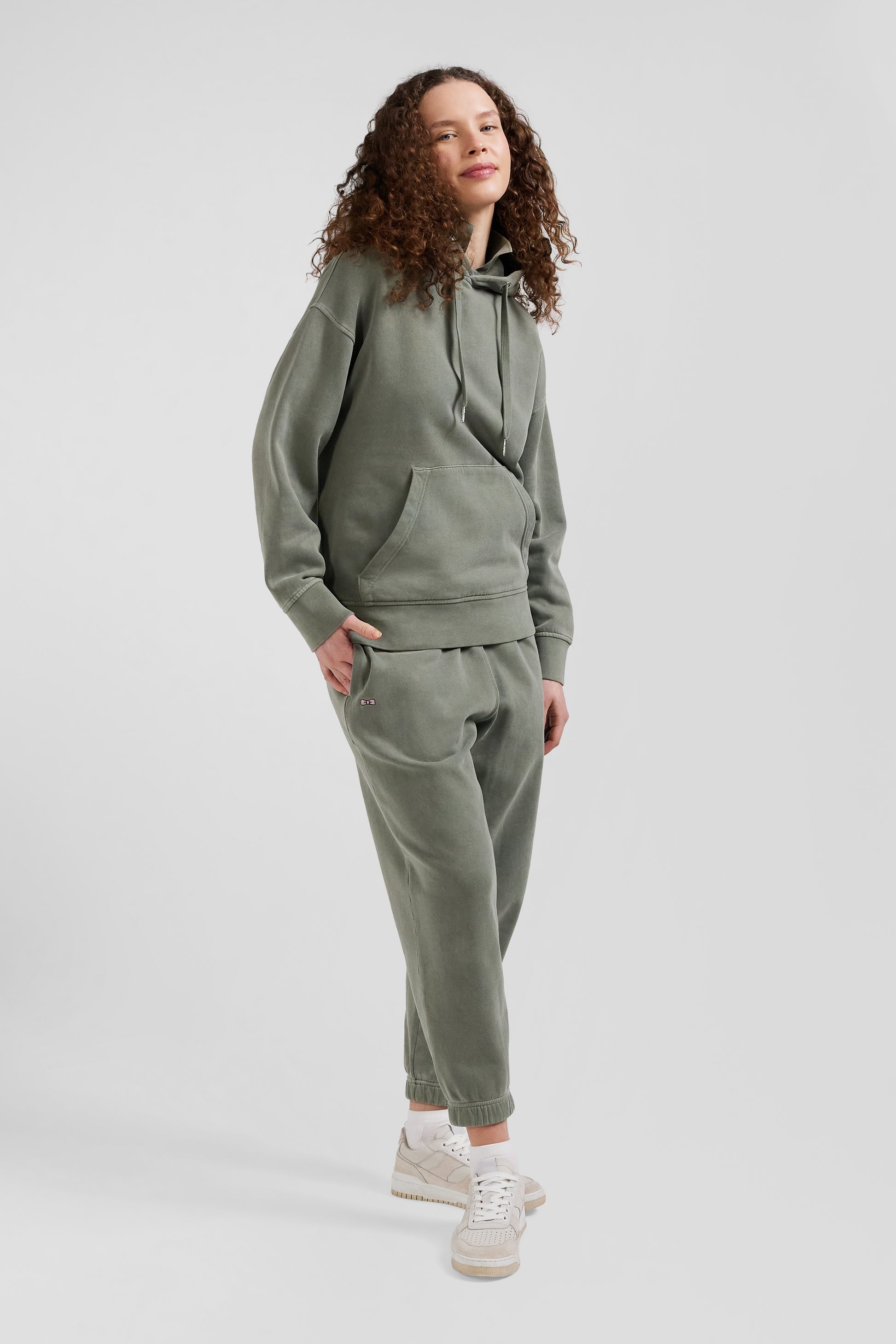 Relax unisex khaki brushed cotton fleece jogging bottoms