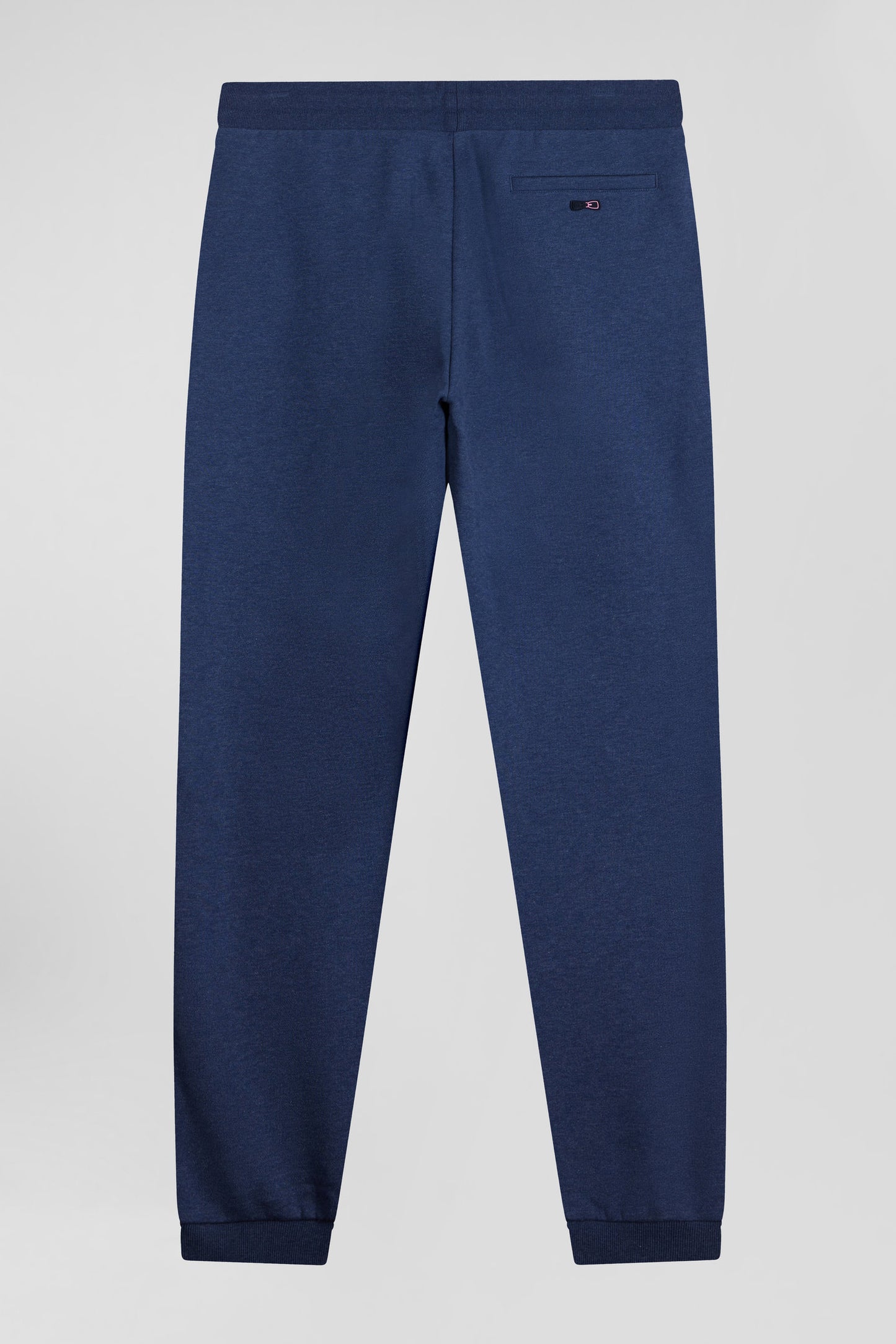 Regular navy blue brushed cotton fleece jogging bottoms