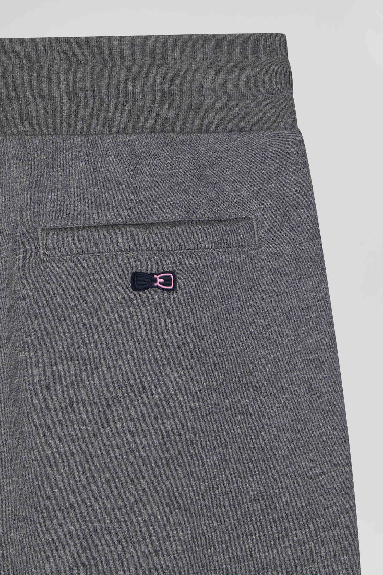 Regular grey brushed cotton fleece jogging bottoms