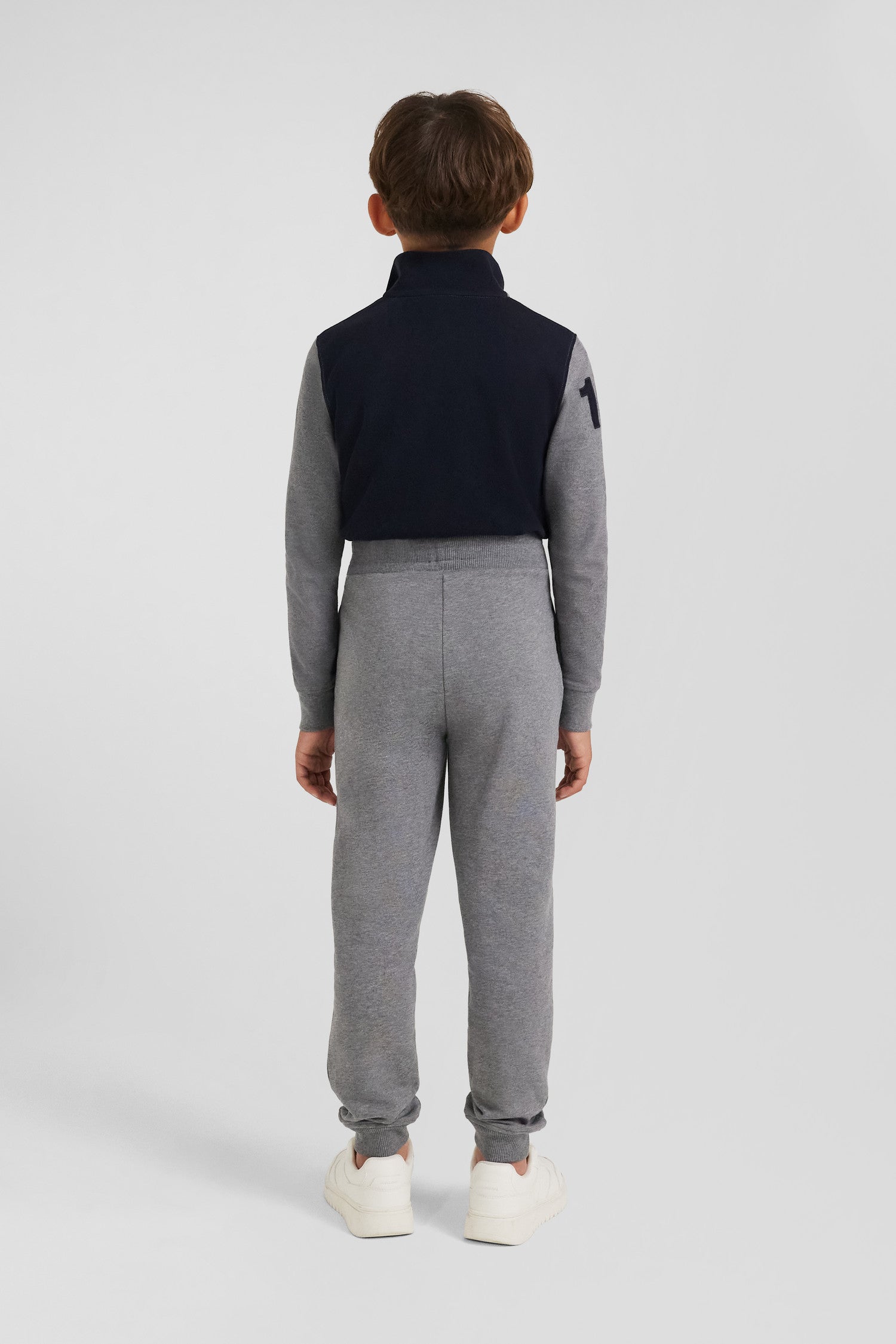 Regular grey brushed cotton fleece jogging bottoms