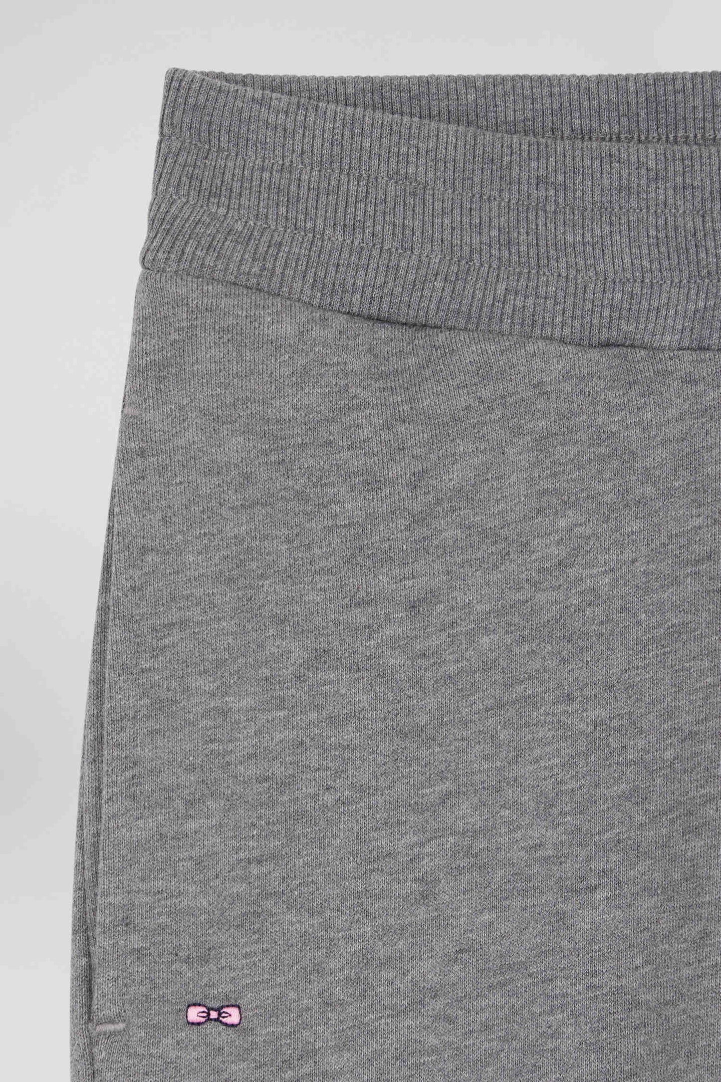 Regular grey brushed cotton fleece jogging bottoms