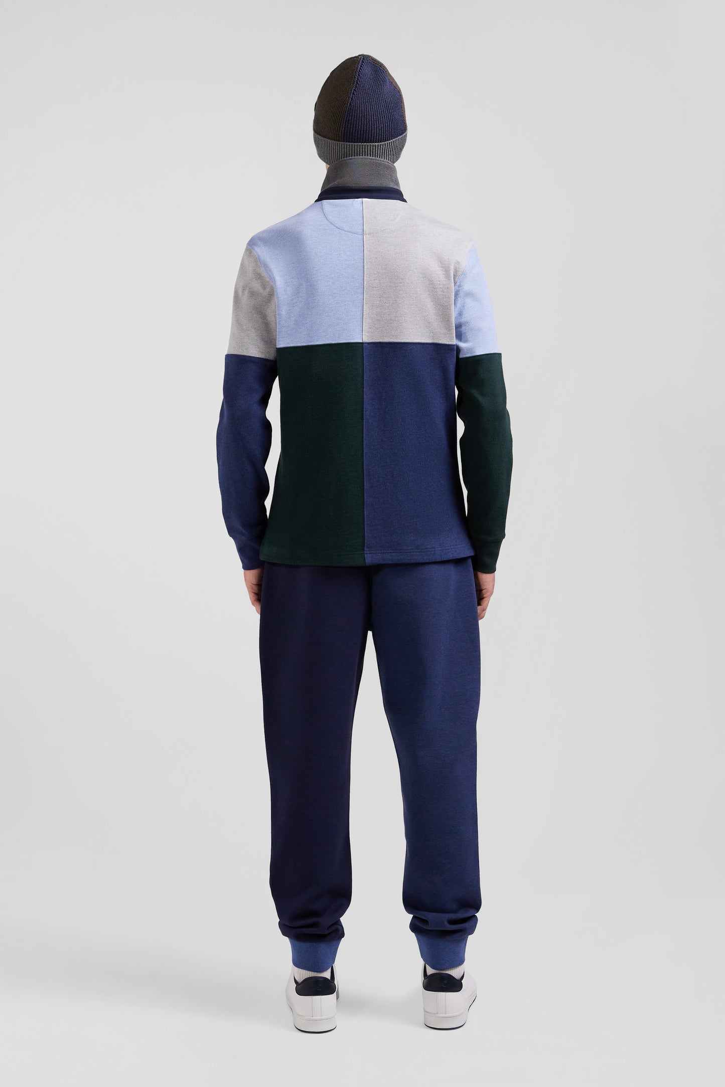 Long-sleeved cut and sewn jersey in sky cotton, regular fit