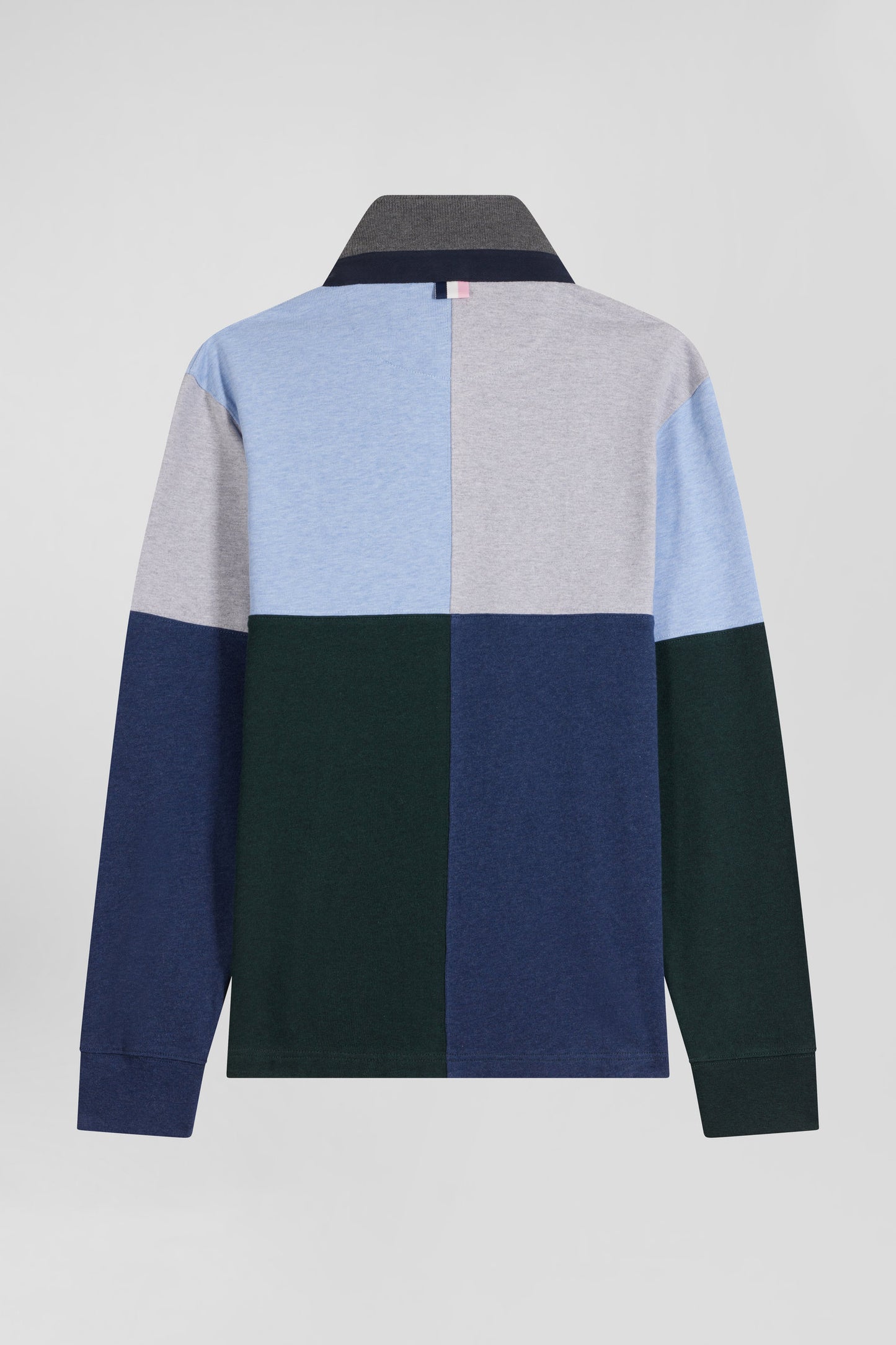 Long-sleeved cut and sewn jersey in sky cotton, regular fit