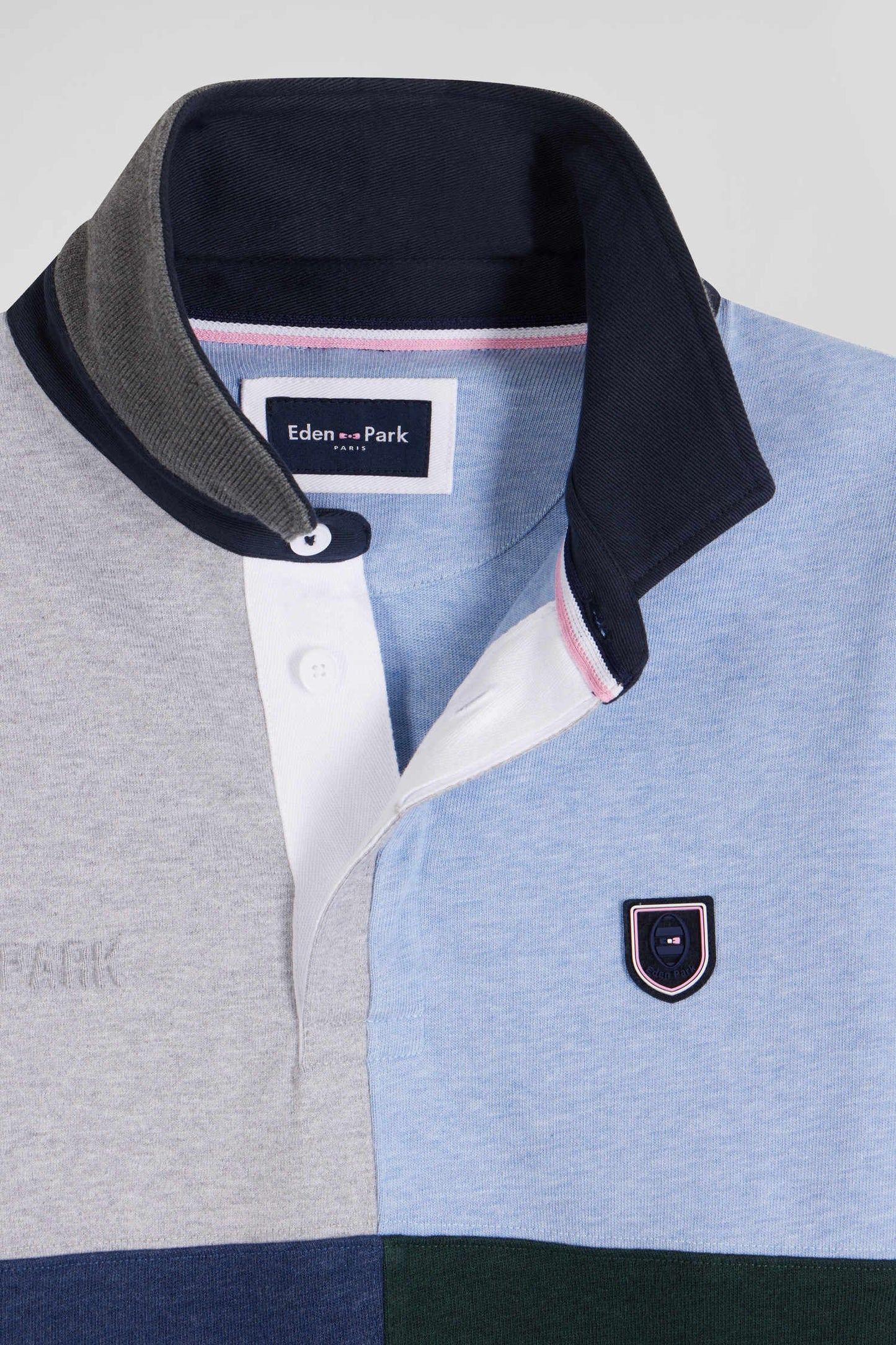 Long-sleeved cut and sewn jersey in sky cotton, regular fit