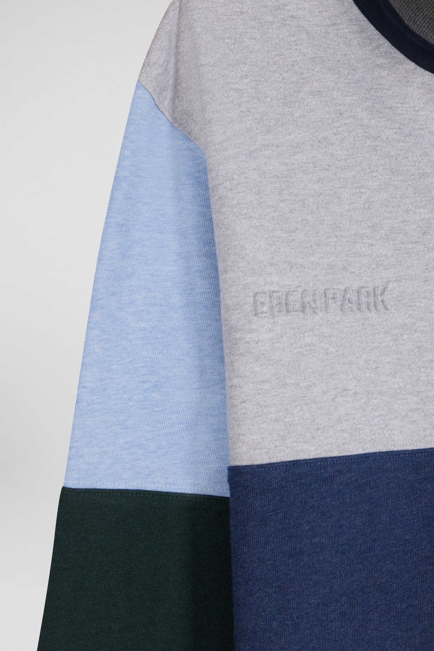 Long-sleeved cut and sewn jersey in sky cotton, regular fit