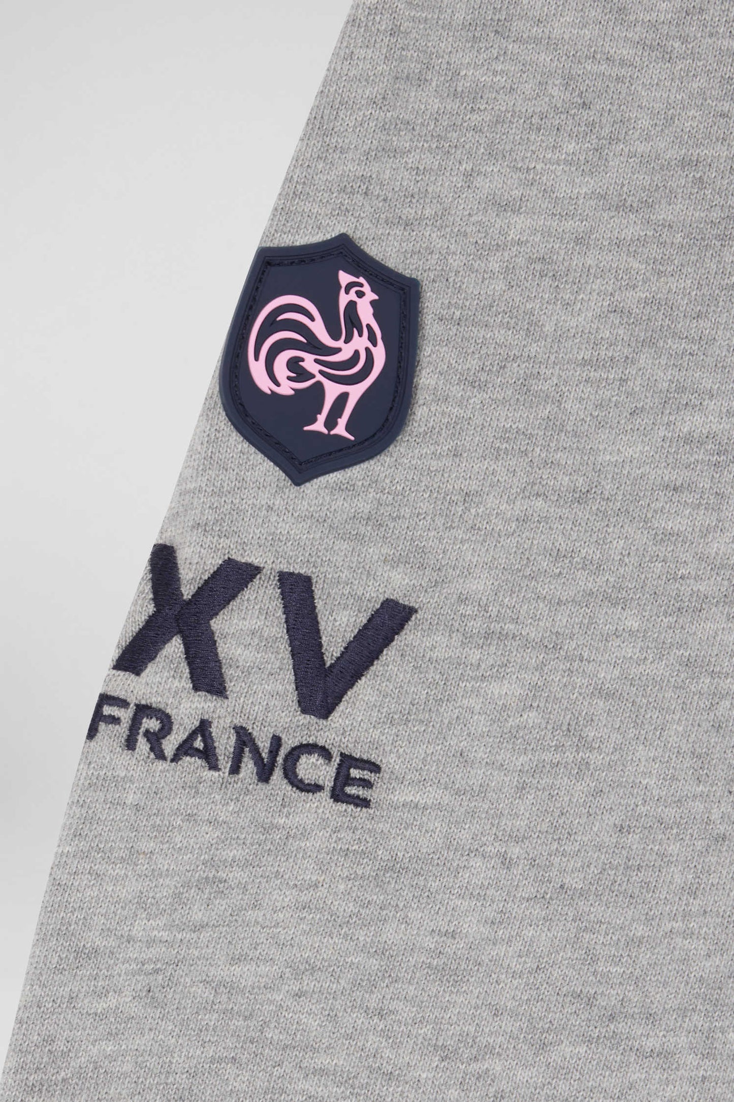 Regular tricolor XV de France long-sleeved cotton rugby shirt