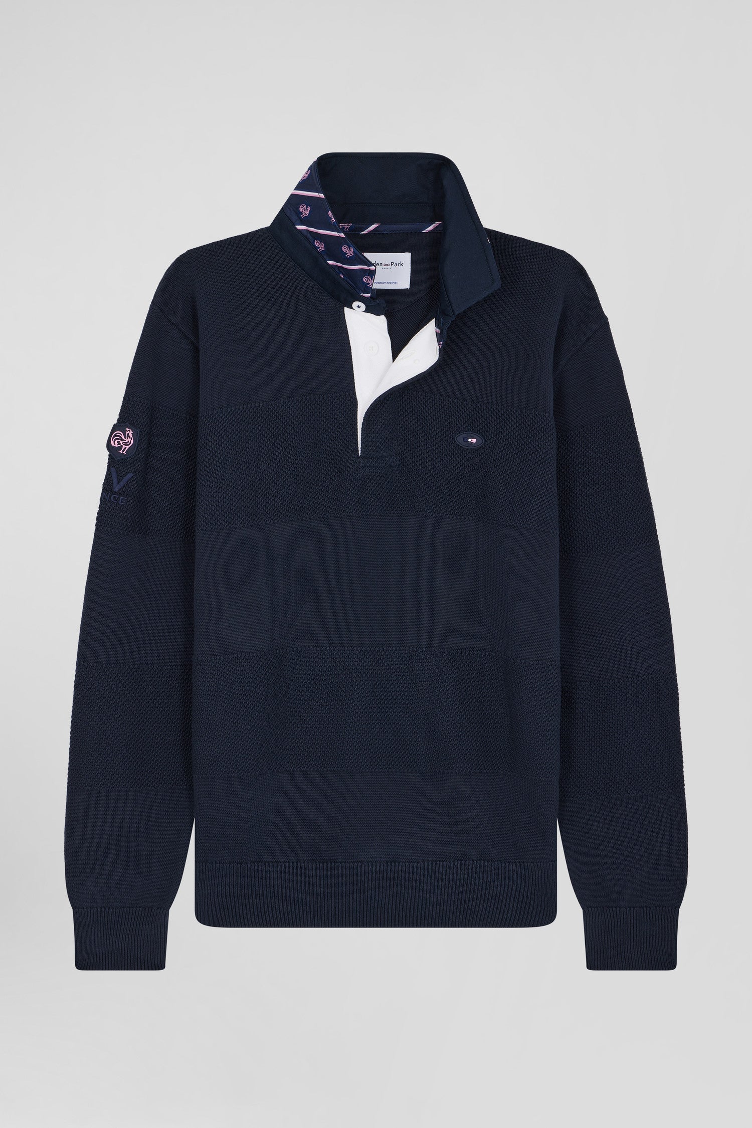 Navy blue cotton jersey-neck jumper XV de France Regular Cup