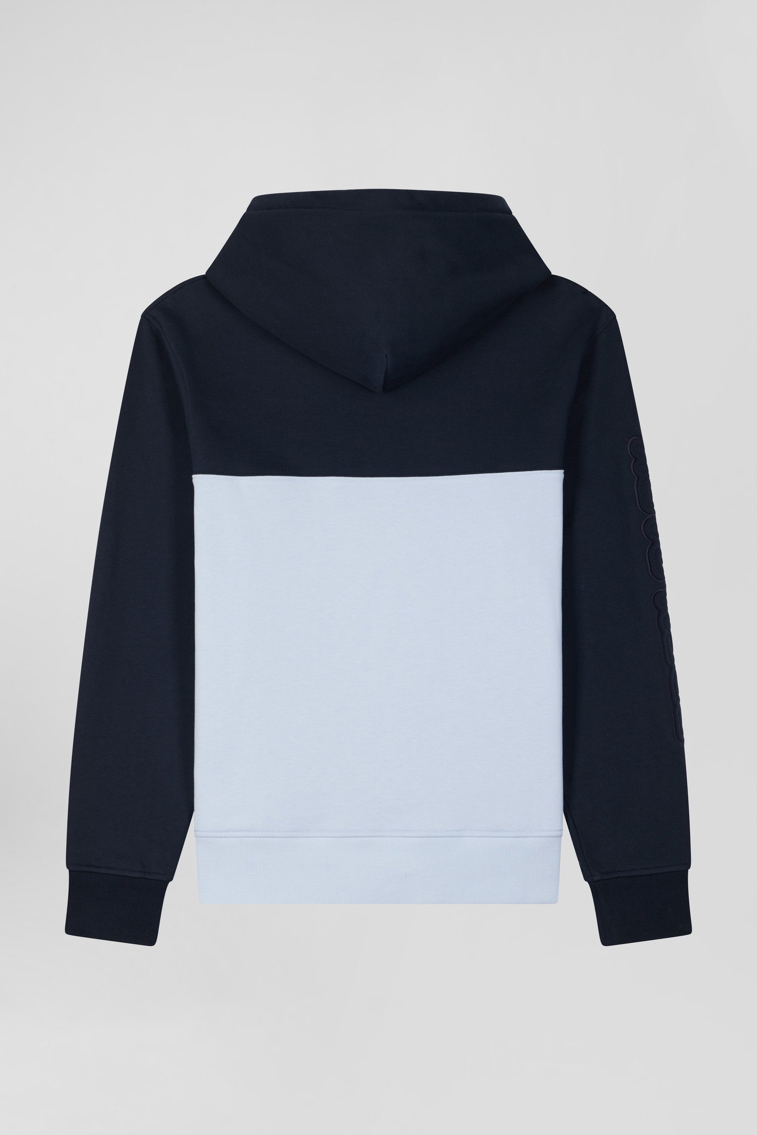 Regular sky blue cotton hoodie