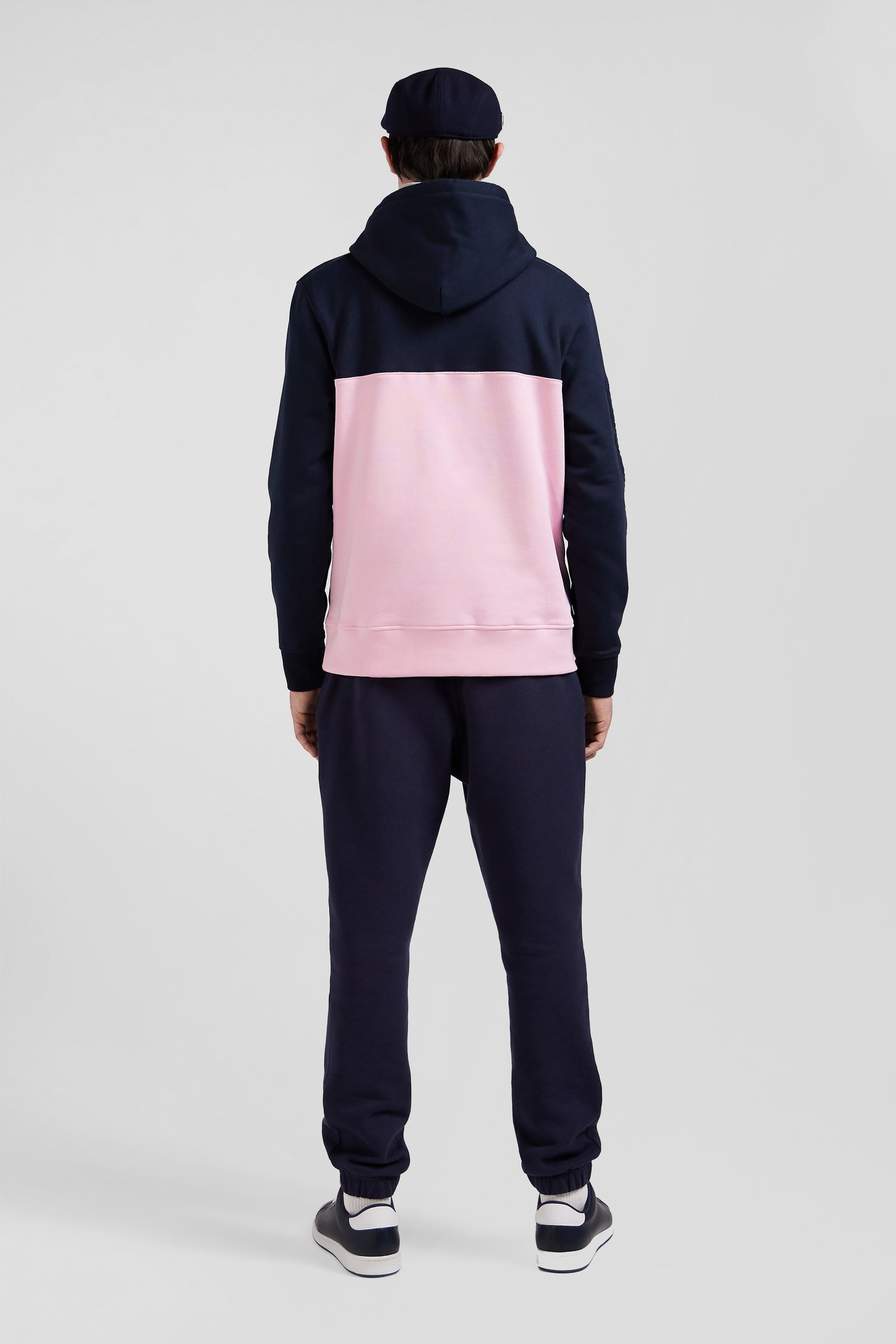 Regular pink cotton hoodie