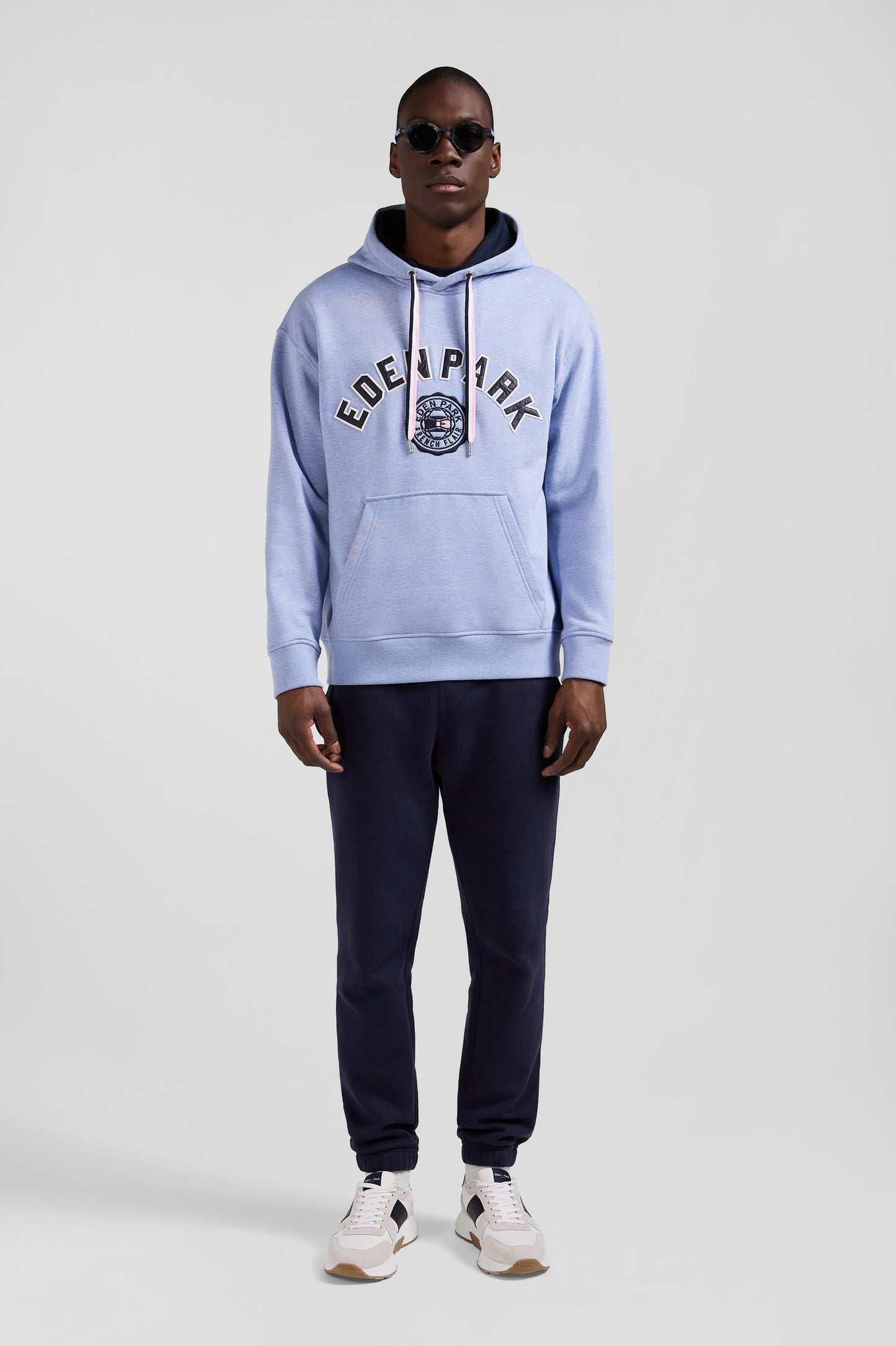 Oversize sky blue cotton sweatshirt