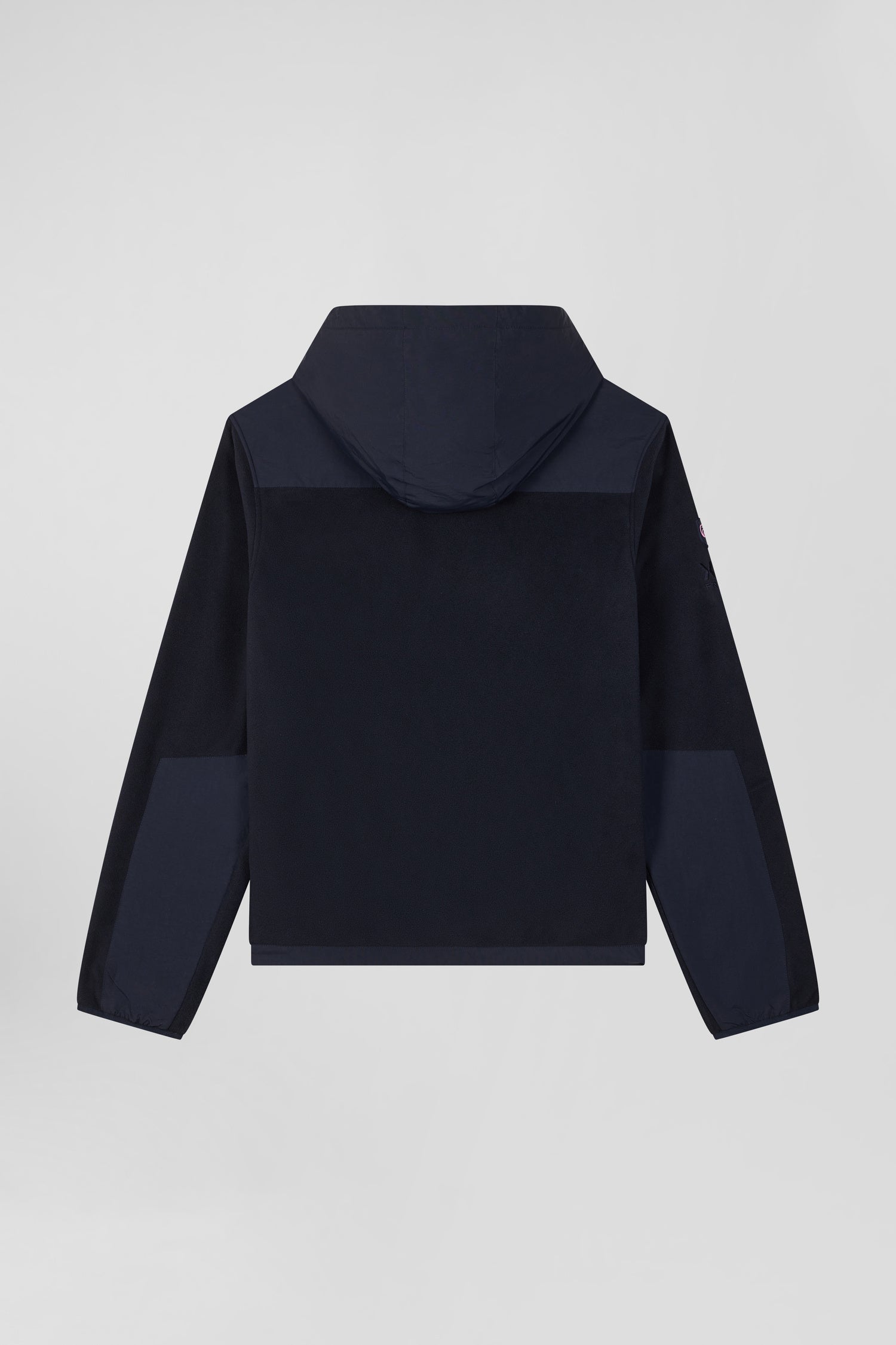 Regular navy blue zipped hoodie