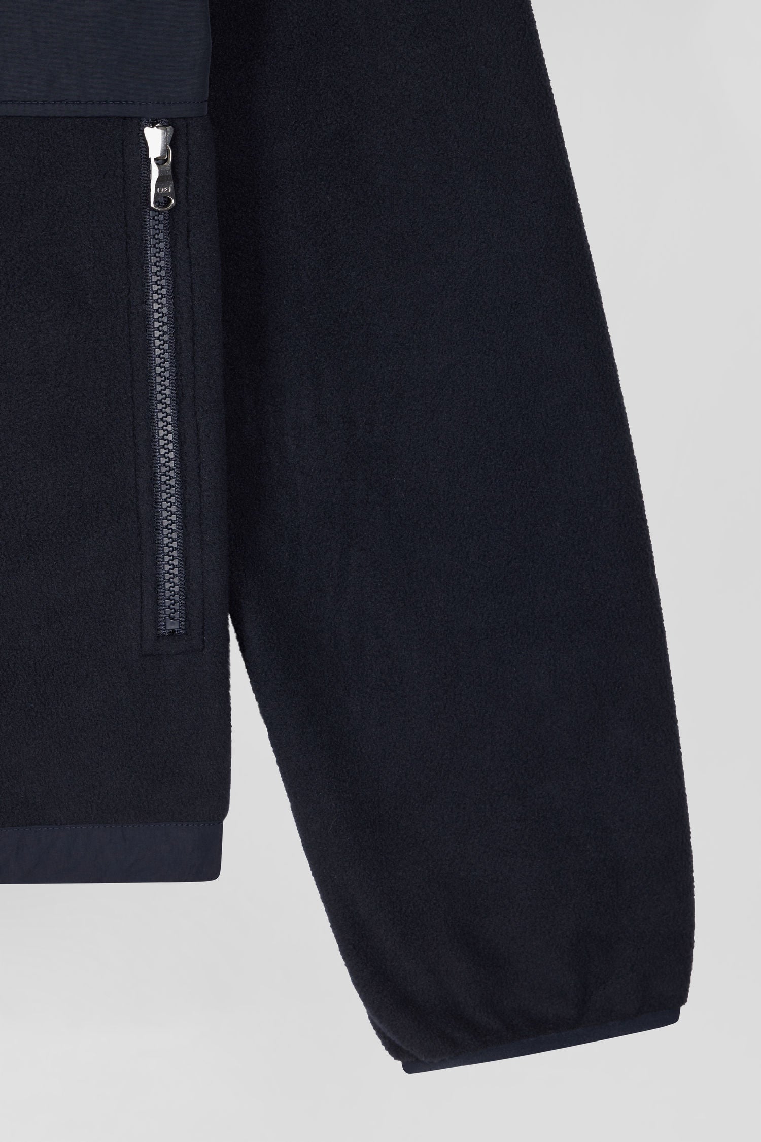 Regular navy blue zipped hoodie