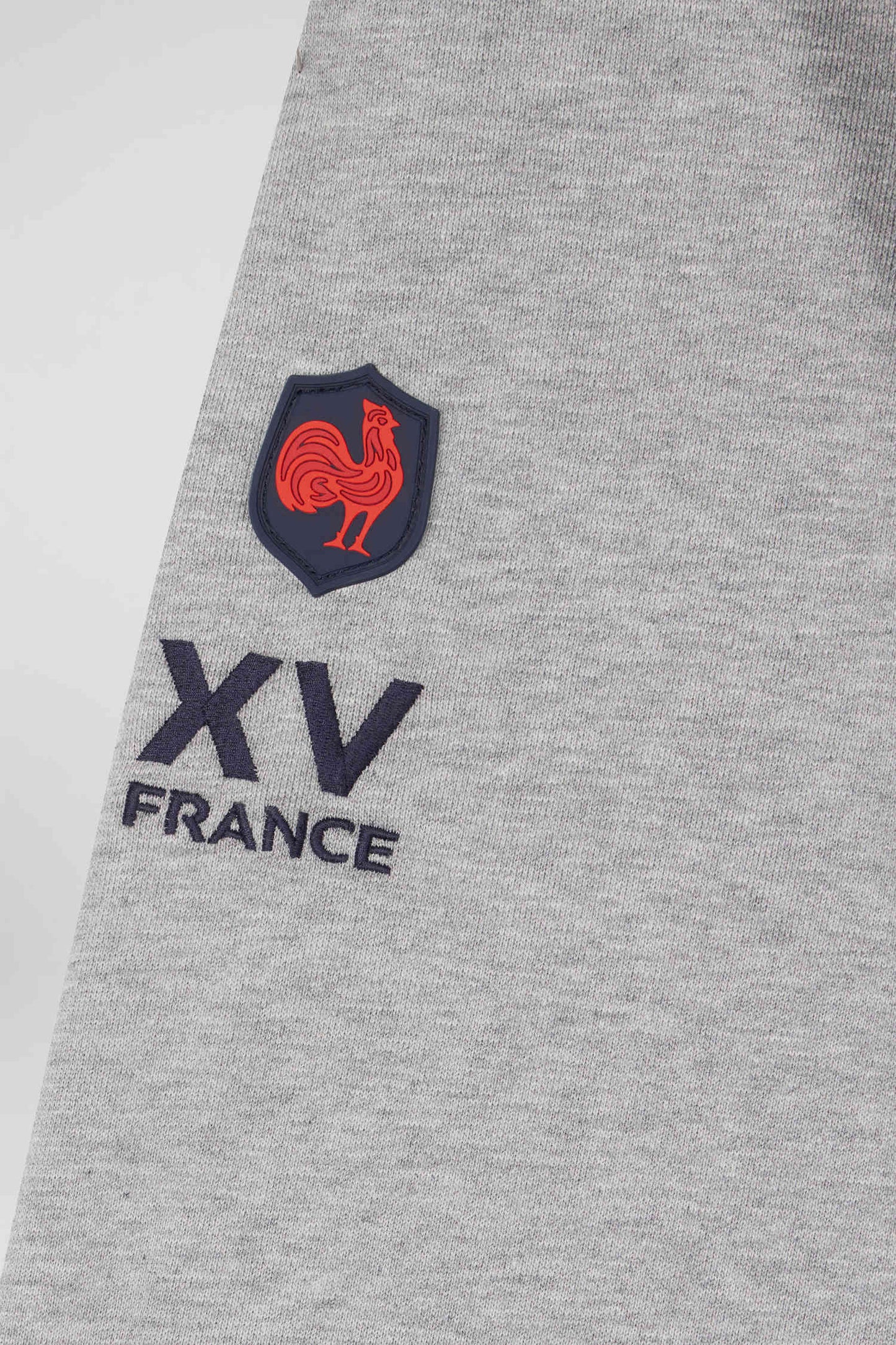 Regular navy colorblock XV de France cotton hoodie