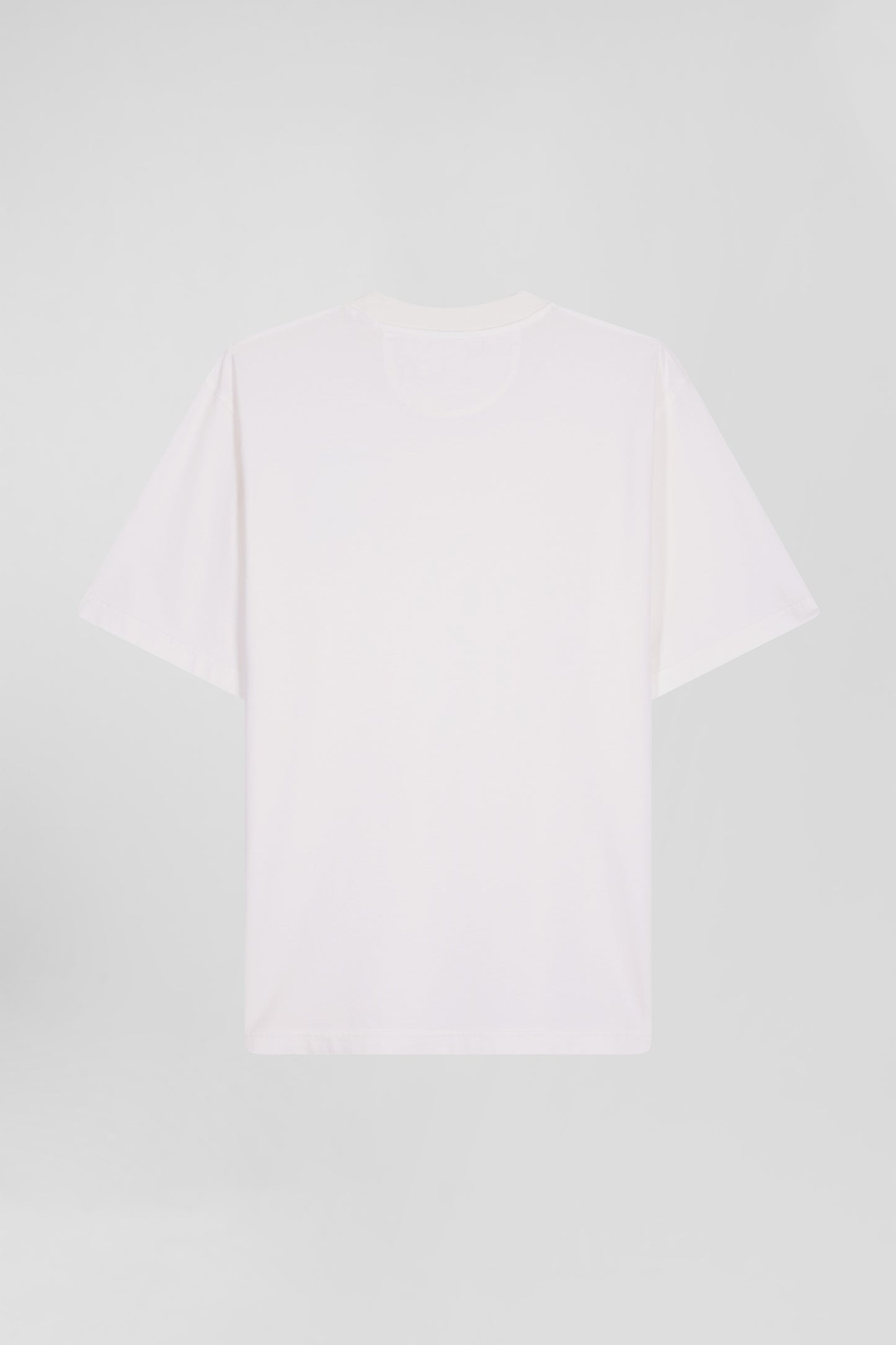 Oversize ecru unisex short-sleeved T-shirt in overdyed cotton