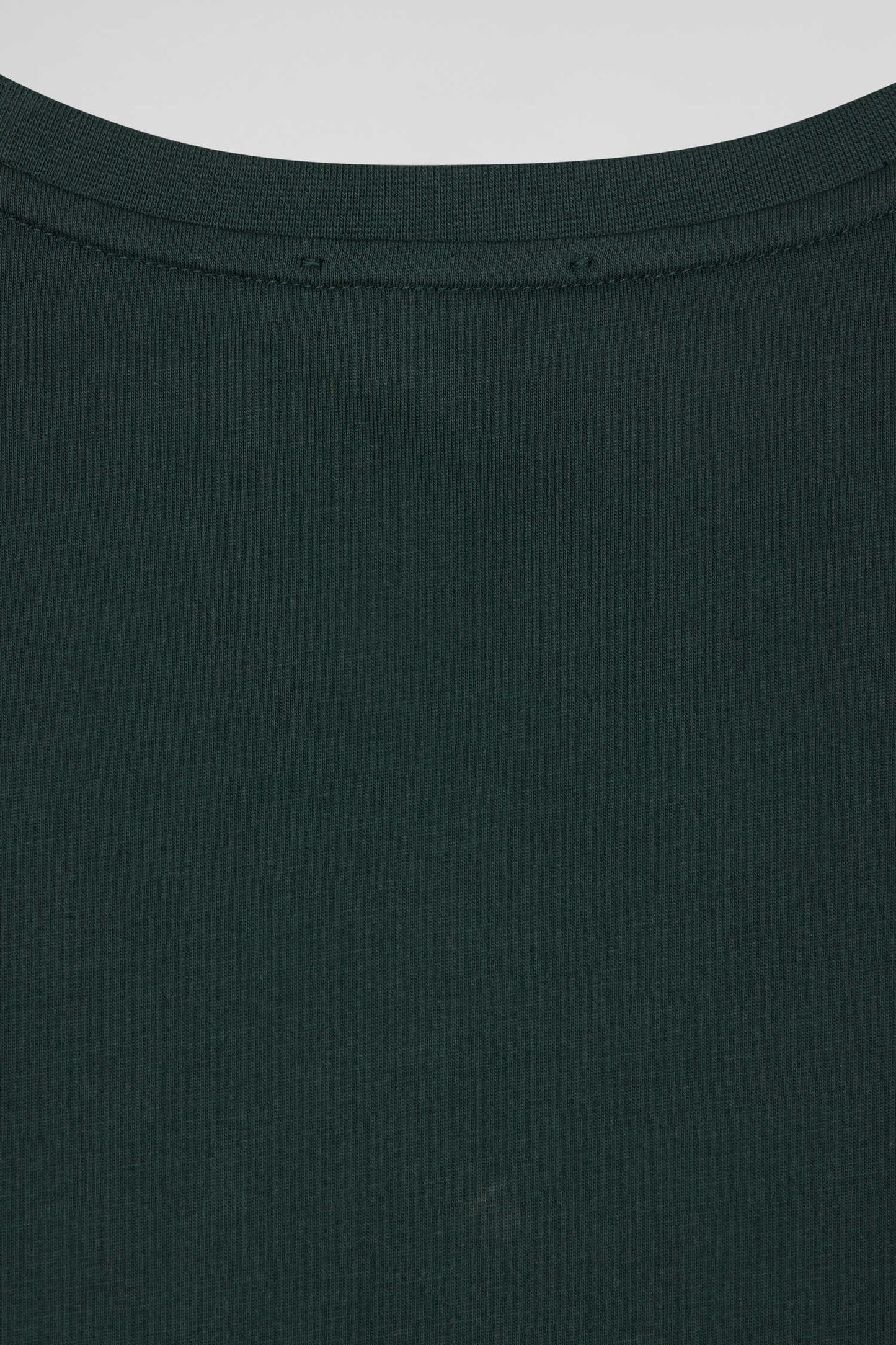 Regular blue-green long-sleeved Pima cotton T-shirt