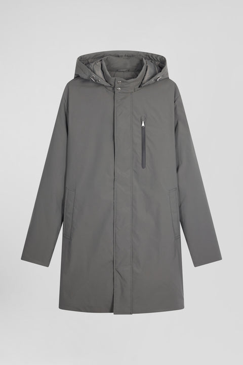 Grey hooded parka - Image 2