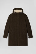 Brown wool parka