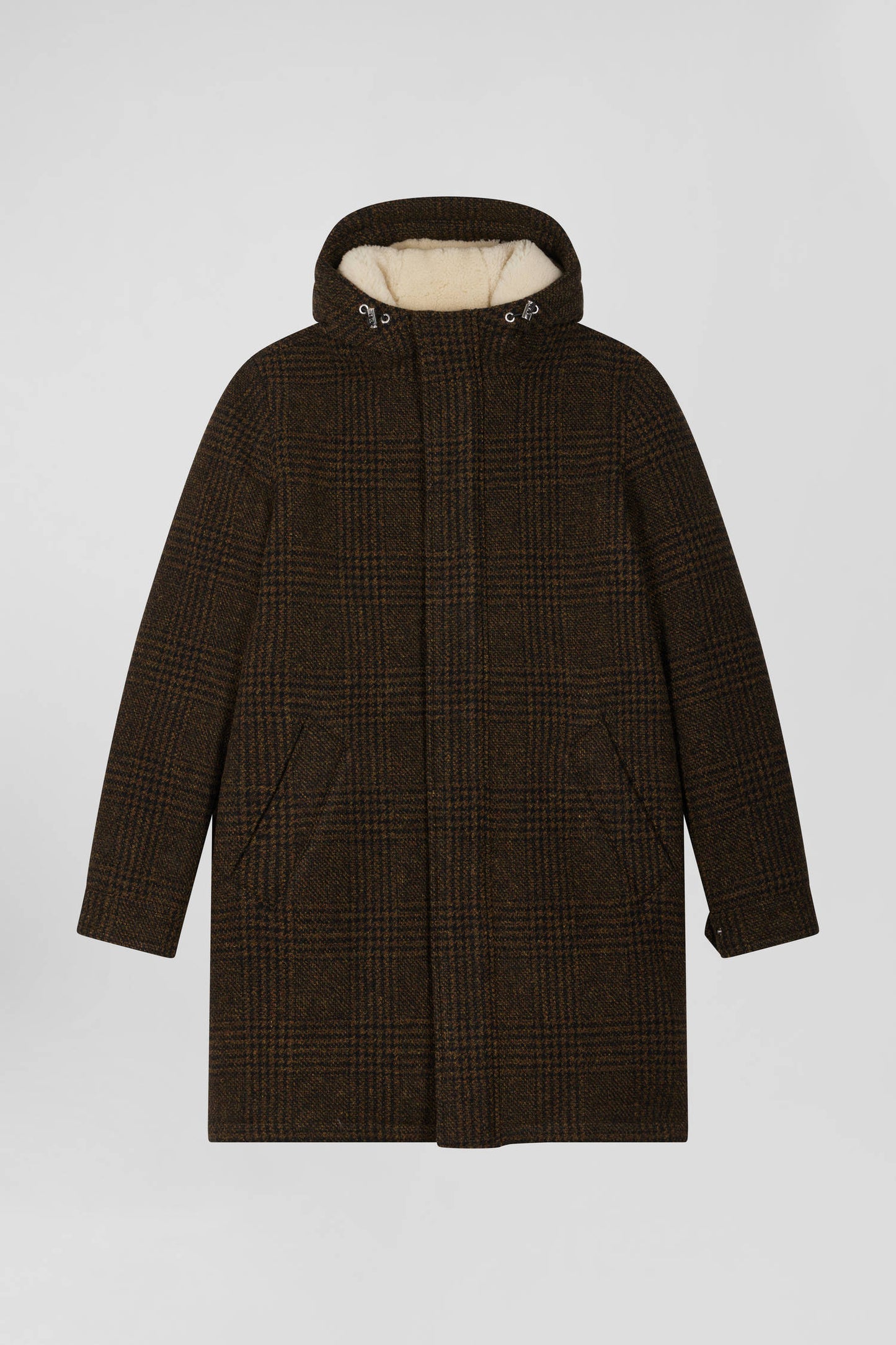 Brown wool parka