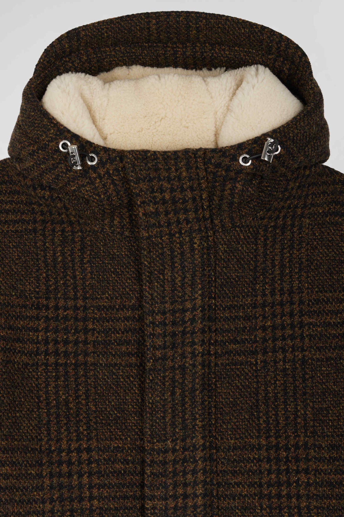 Brown wool parka