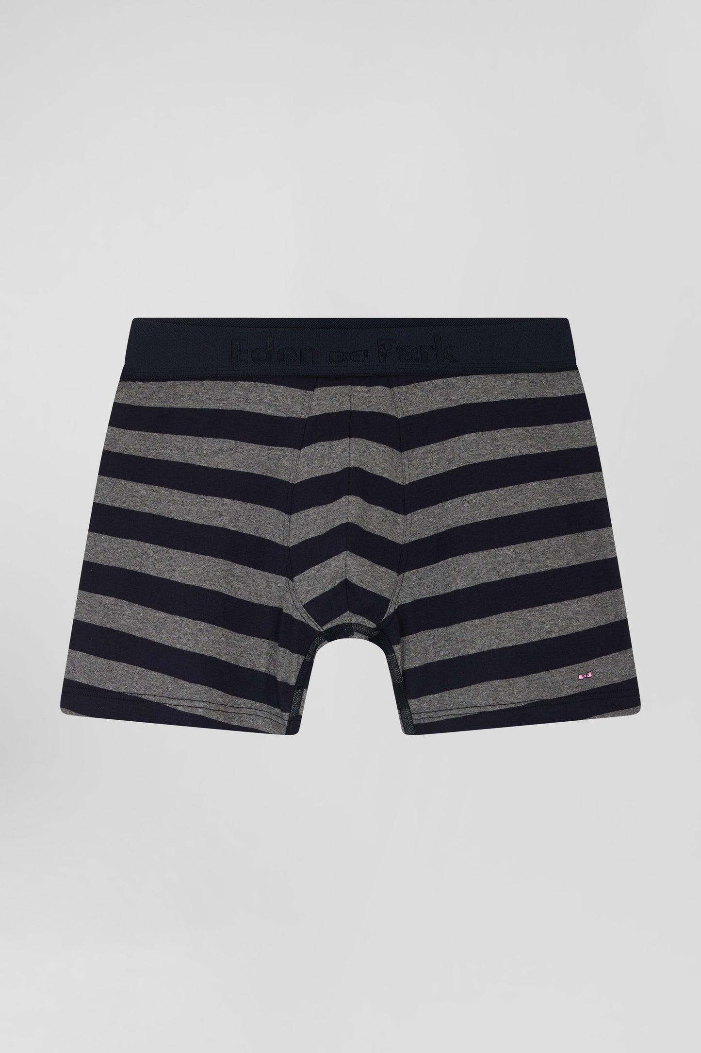 Anthracite grey striped stretch cotton boxers