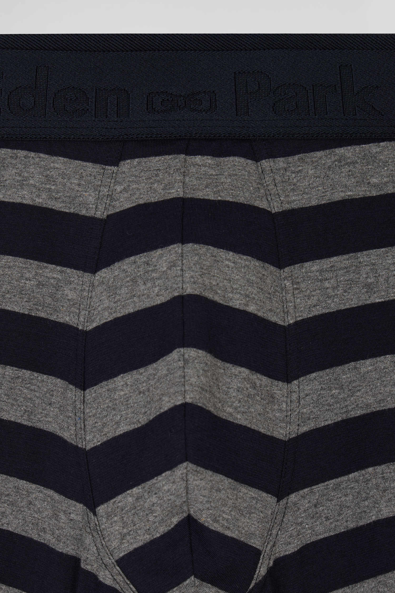 Anthracite grey striped stretch cotton boxers