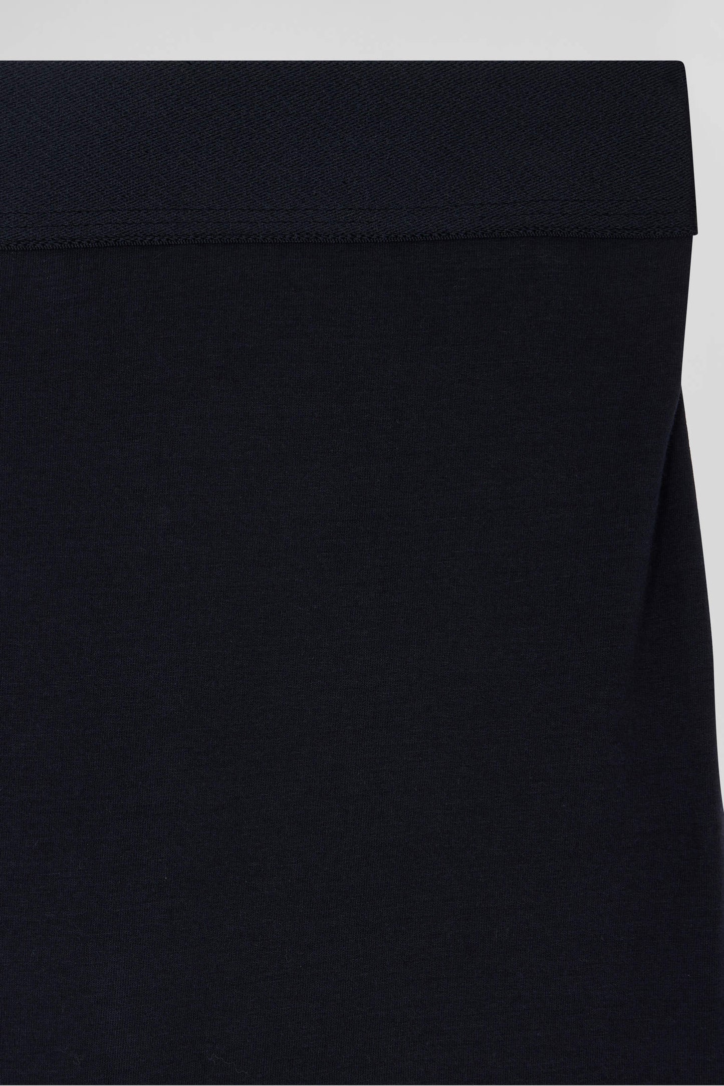 Navy blue stretch cotton boxers with contrast piping