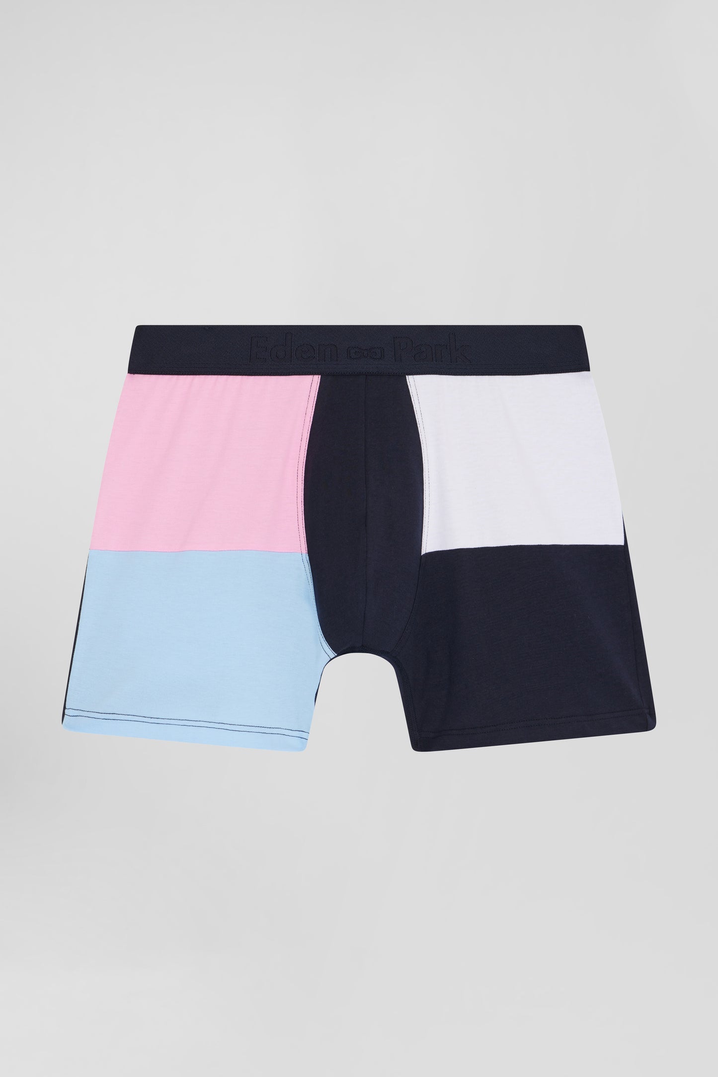 Pink colorblock stretch cotton boxers