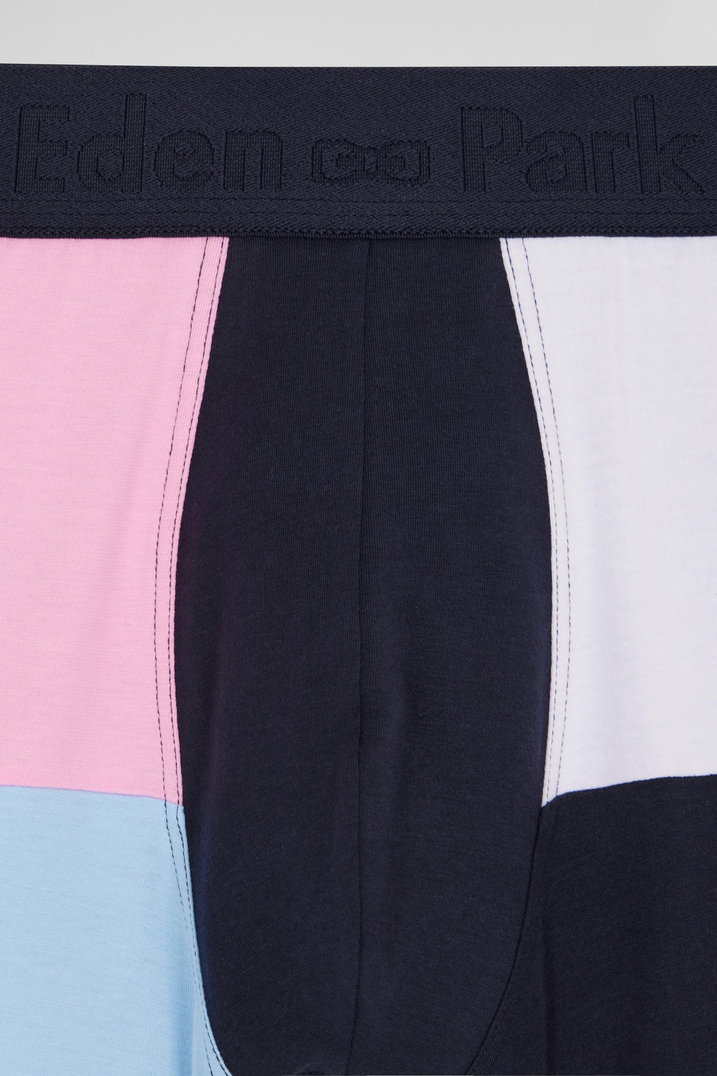 Pink colorblock stretch cotton boxers