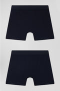 Lot de 2 boxers bleu marine en coton stretch