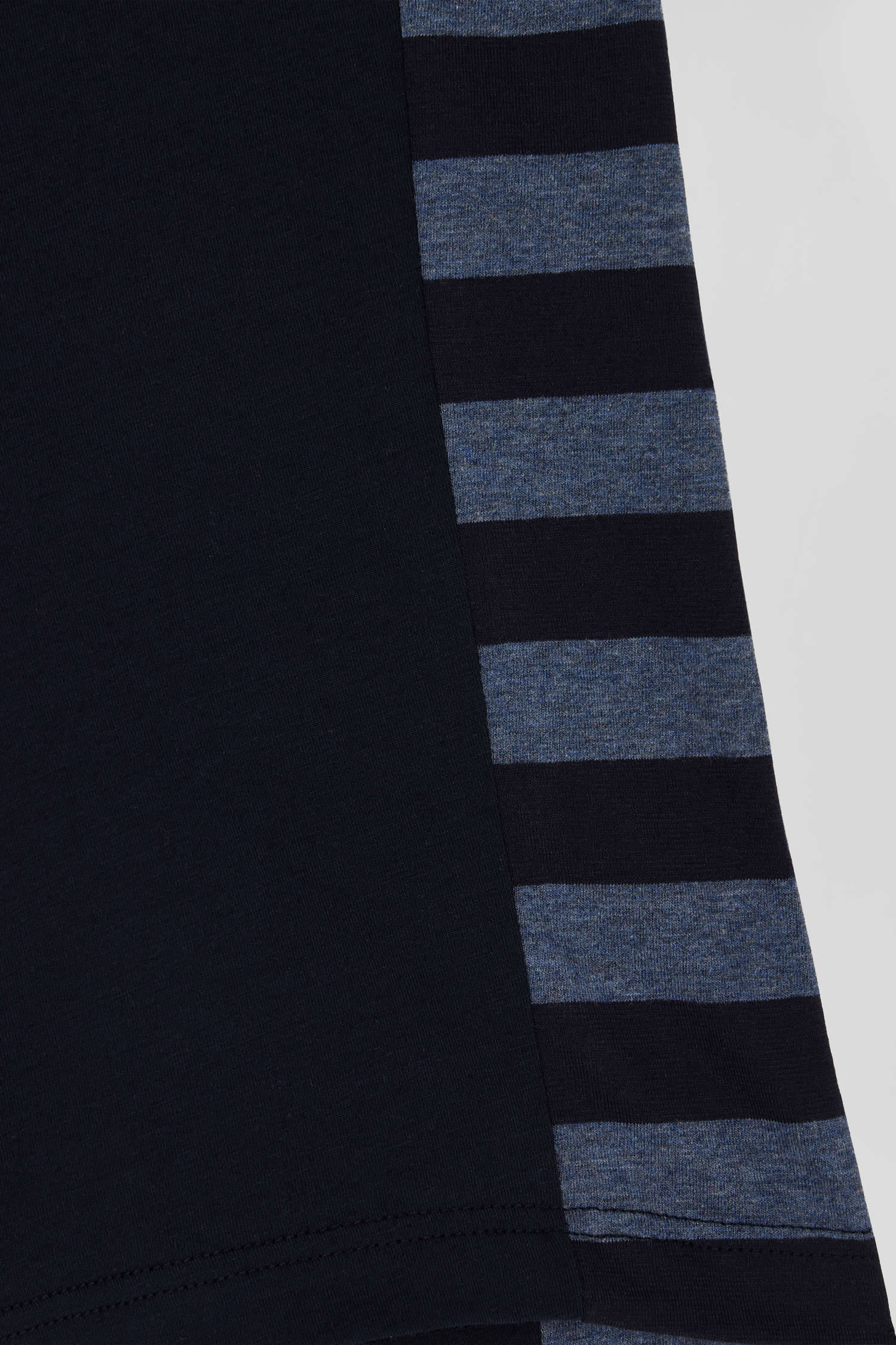 Set of 2 navy blue stretch cotton boxers with blue stripes