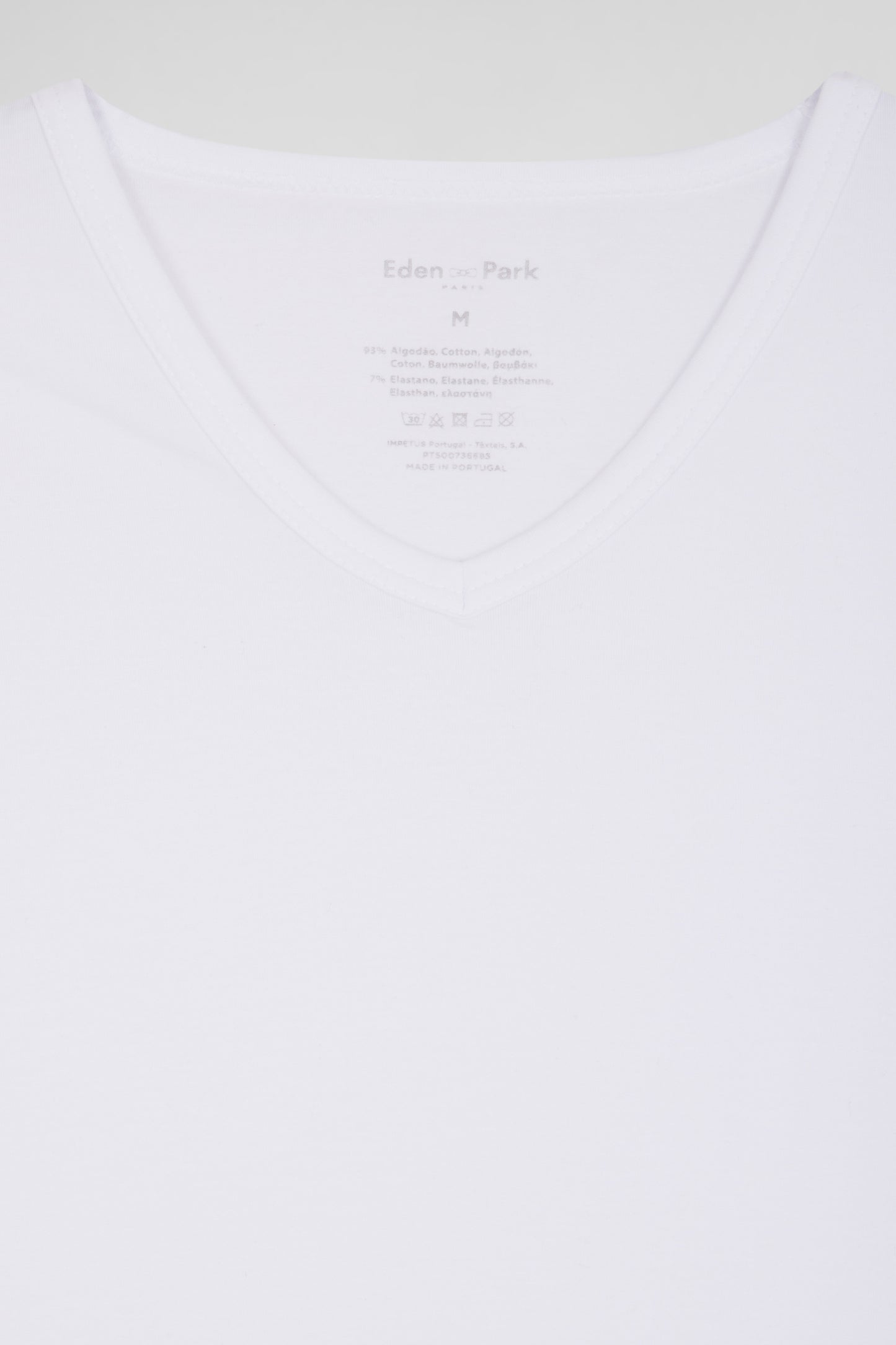 White stretch cotton T-shirt