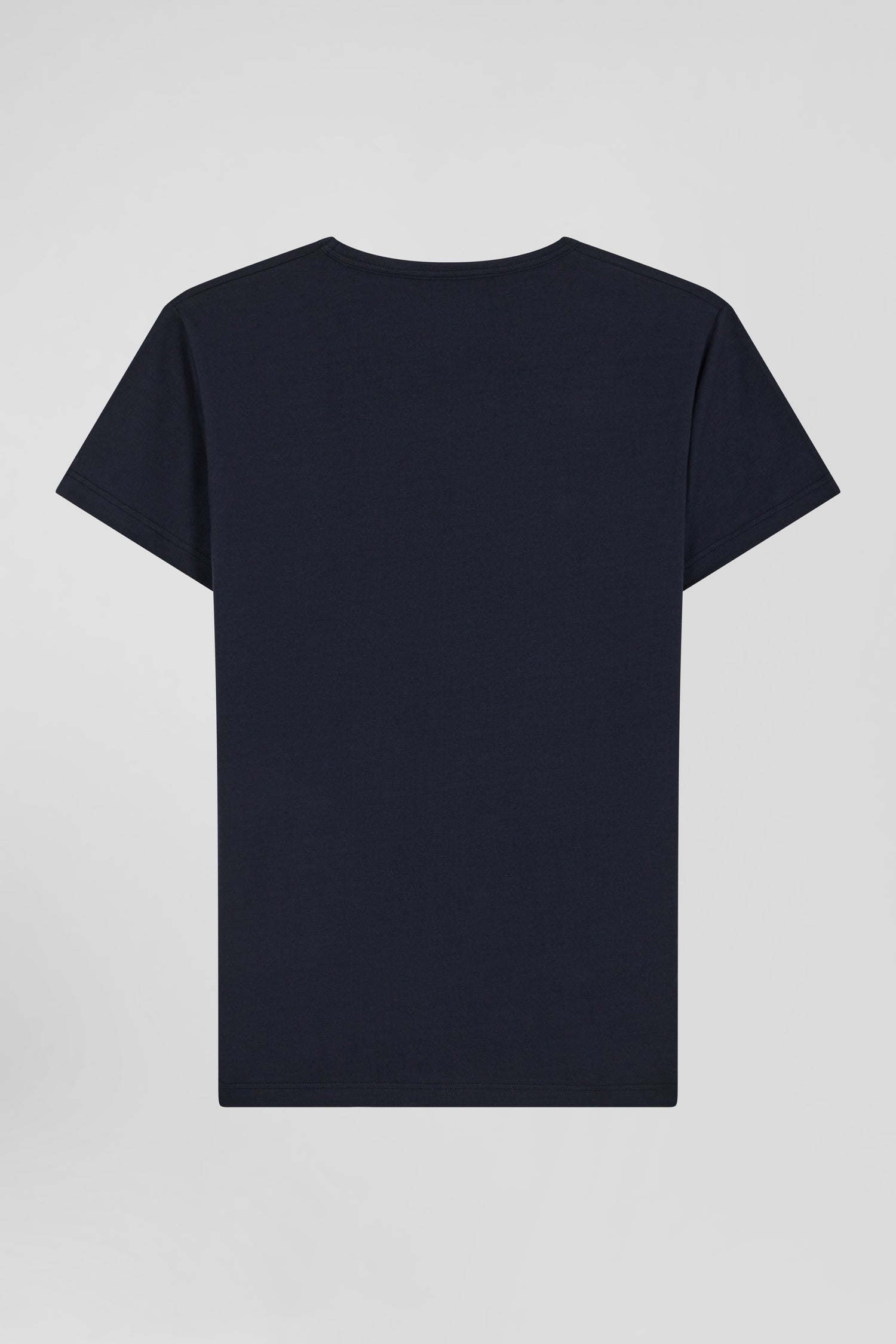 T-shirt en coton stretch bleu marine