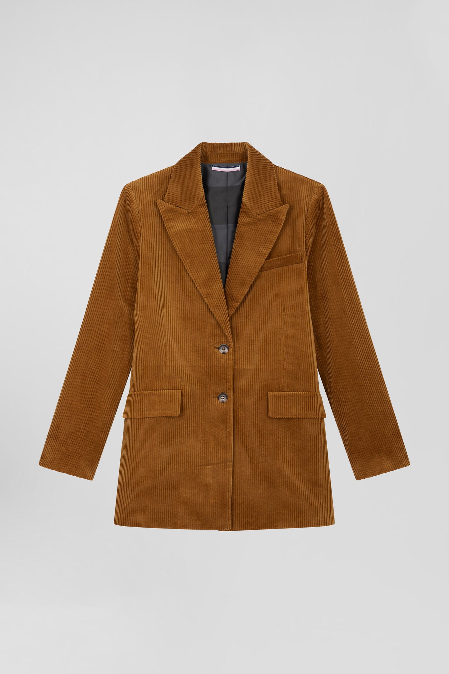 Hazelnut corduroy blazer jacket Modern cut
