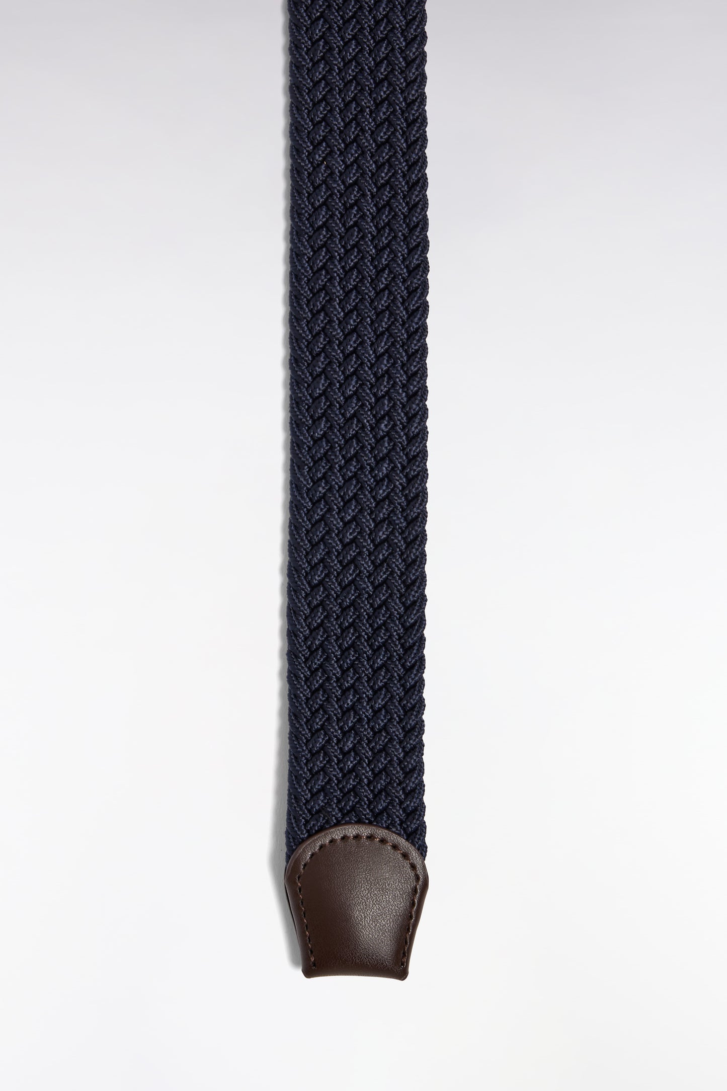 Navy elasticated textile belt